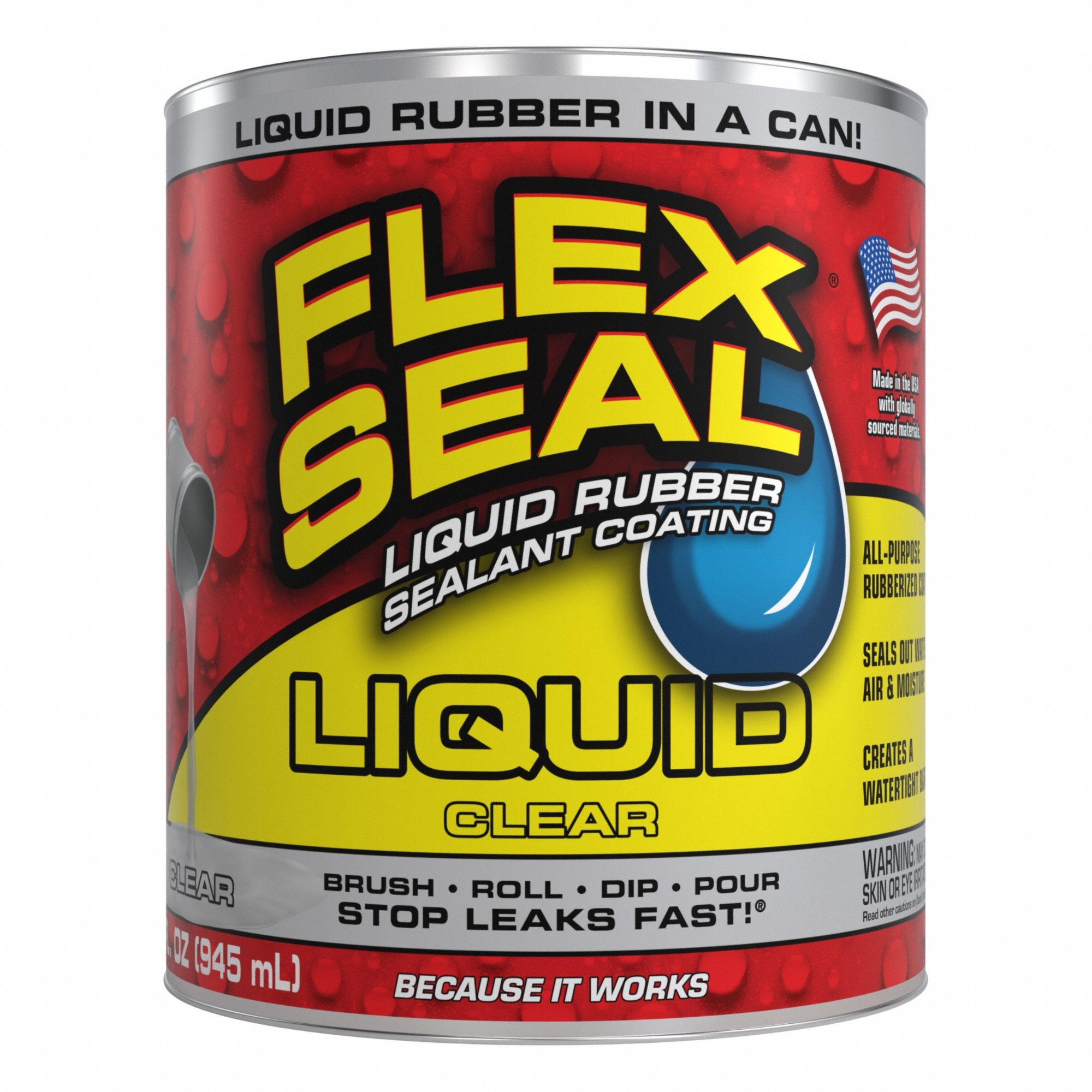 Leak Sealer: Rubber, Clear, 32 oz Container