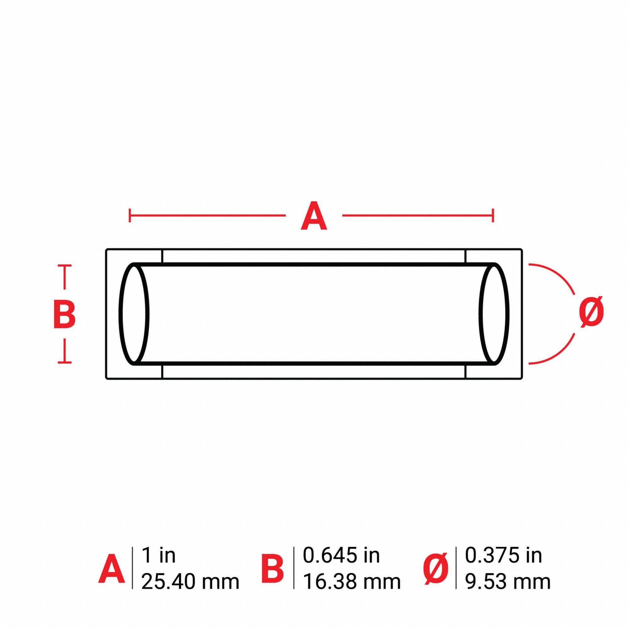 Sleeve Label: 1 in x 21/32 in, Polyolefin, Blue (Matte), For 4 AWG to 12 AWG Wire Gauge