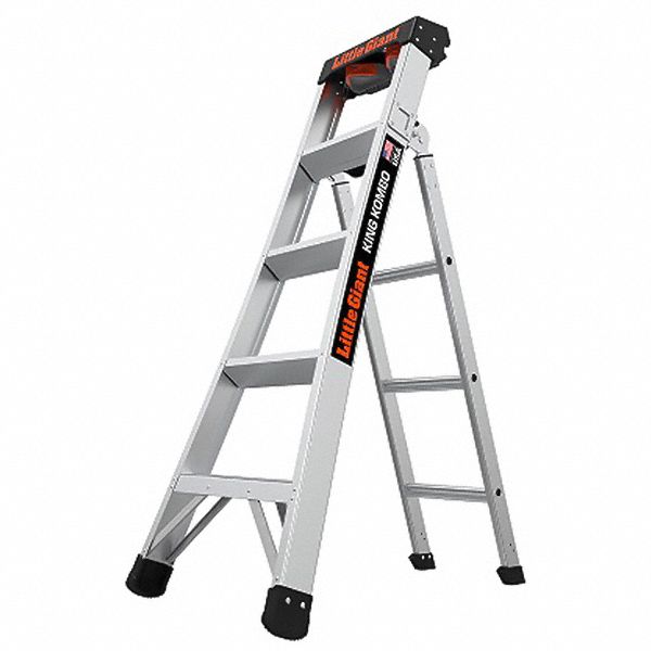 KING KOMBO SERIES COMBINATION LADDER, TYPE IA ANSI, 8 FT EXTENDED H