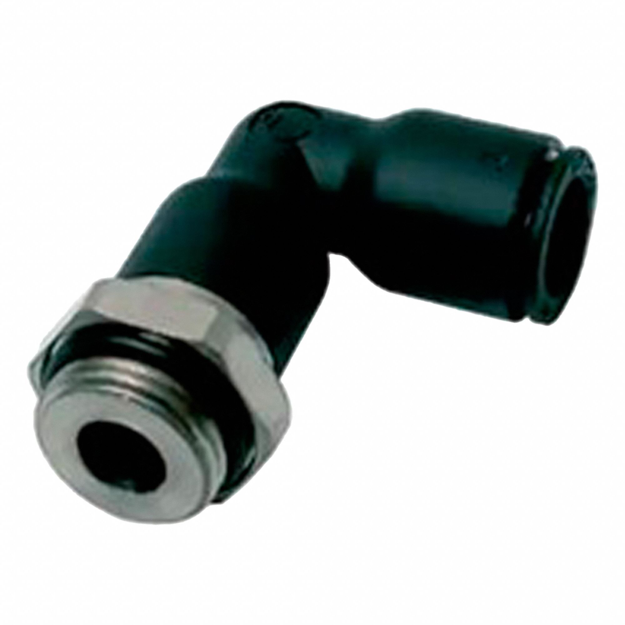 PUSH-IN-FITTING, LF 3000 SERIES, -20 ° C TO 80 ° C, TECHNICAL POLYMER, 90 ° , 23 IN L, 20 BAR, TUBE TO METRIC THREAD