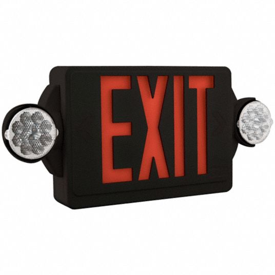 Red, 1 Faces, Exit Sign - 5YB73LV S 1 R 120/277 EL N UM 4X - Grainger