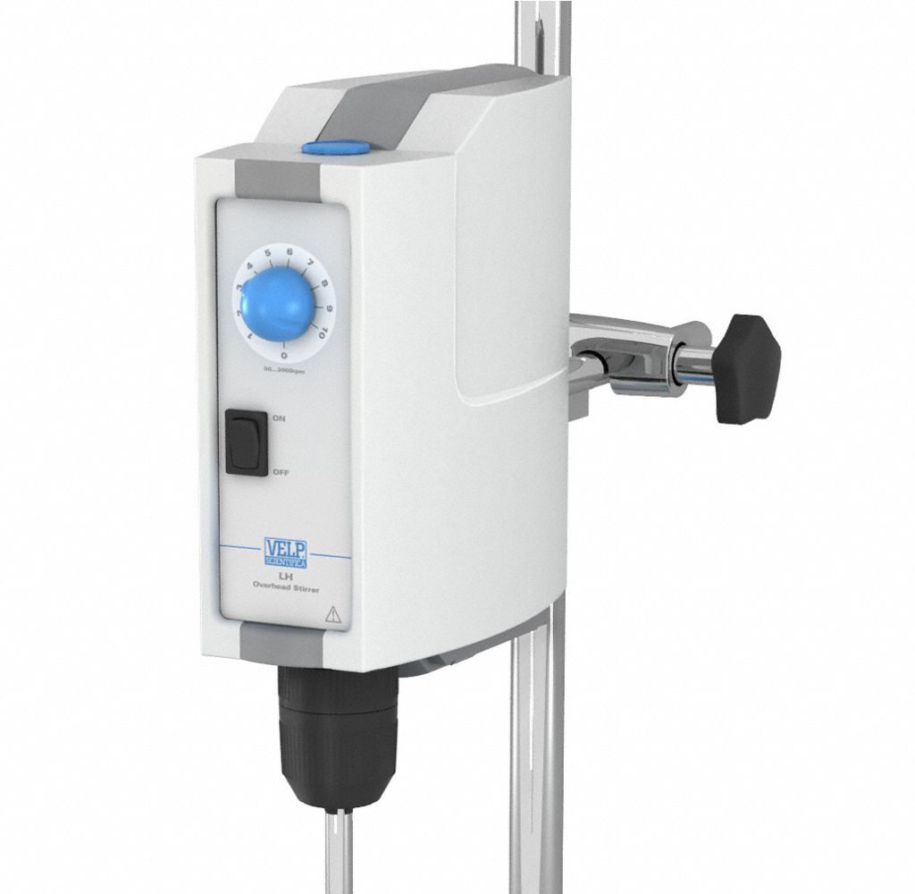 Overhead Stirrer: 2, 000 RPM Max Speed, 80 N-cm, 50, 000 cps Max Viscosity, 6.4 lb Wt