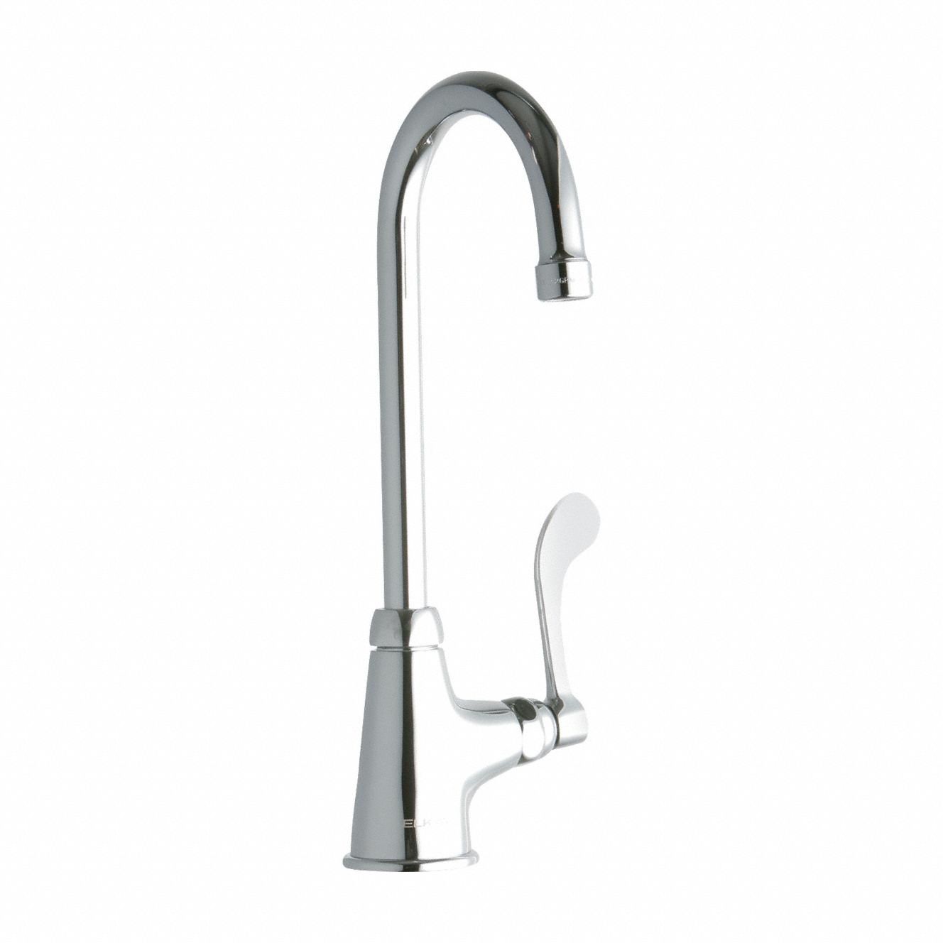 Handle-Operated Faucet: Elkay®, Brass, Centerset, Deck, 1 Mounting Holes, 1.5 gpm Flow Rate