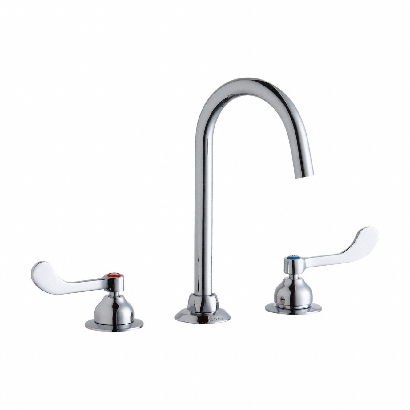 Handle-Operated Faucet: Elkay®, Brass, Centerset, Deck, 3 Mounting Holes, 1.5 gpm Flow Rate