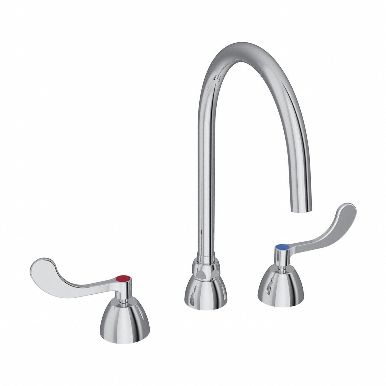 Handle-Operated Faucet: Elkay®, Brass, Centerset, Deck, 3 Mounting Holes, 1.5 gpm Flow Rate
