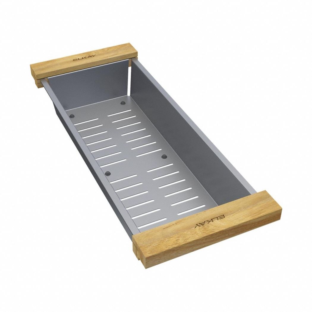 Sink: Stainless Steel, 3 in Overall Ht, 17 5/8 in Overall Lg, 6 3/4 in Overall Wd