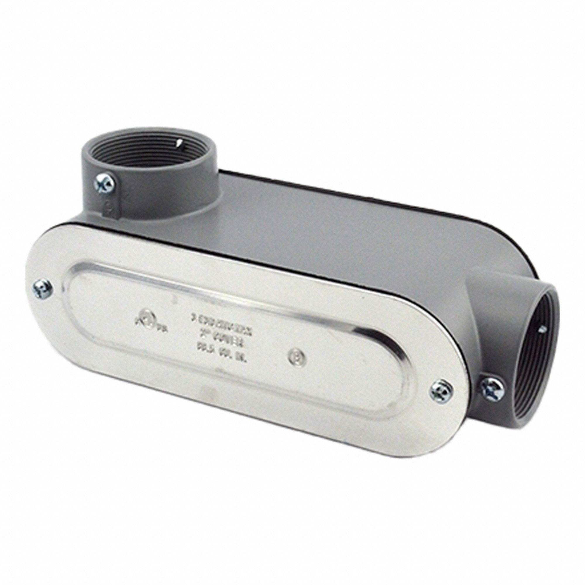 Metallic Conduit Outlet Bodies: Die Cast Zinc, 2 in Trade Size, LR/LL Body, Threaded Hub