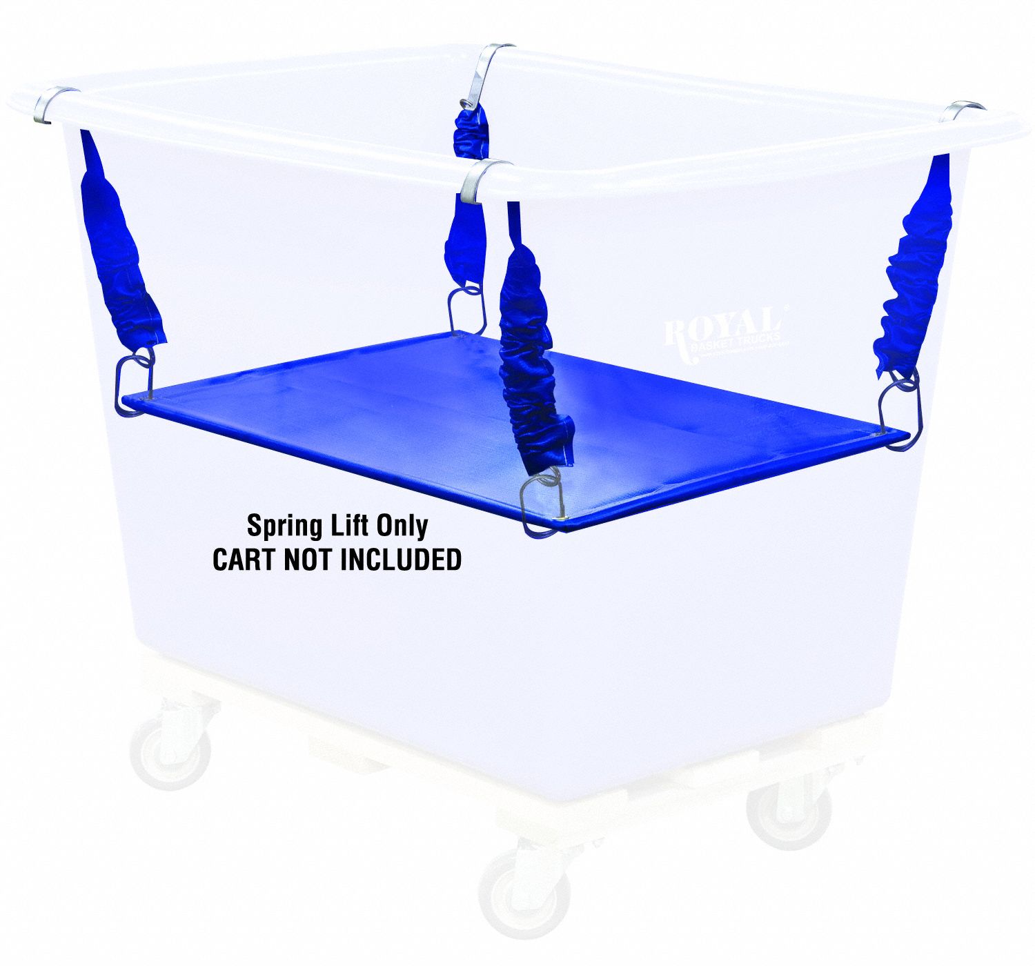 Poly Spring Lift: Blue, 23 lb Load Capacity, 42 1/2 in Overall Lg, All-Purpose