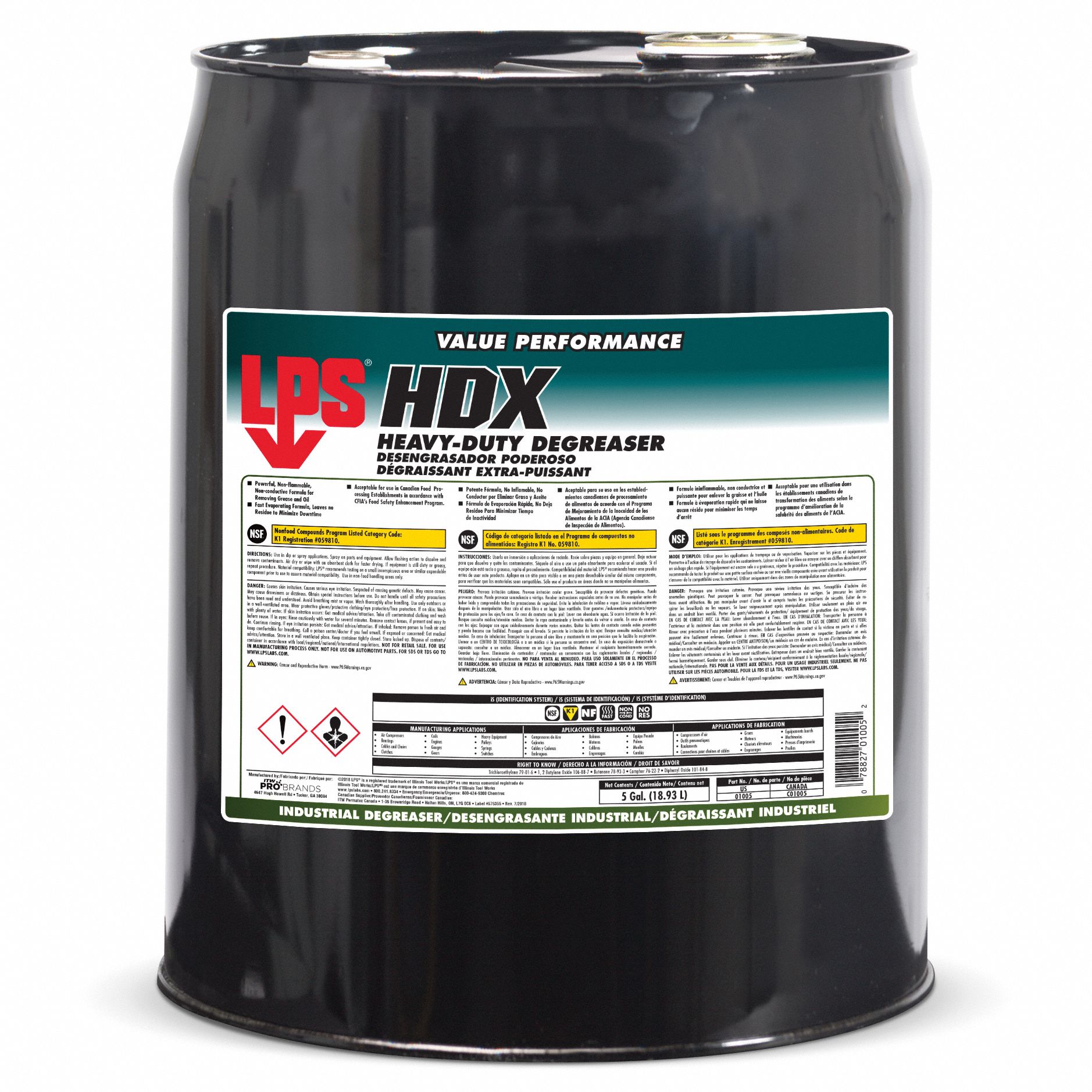DEGREASER HDX 18.93L PAIL