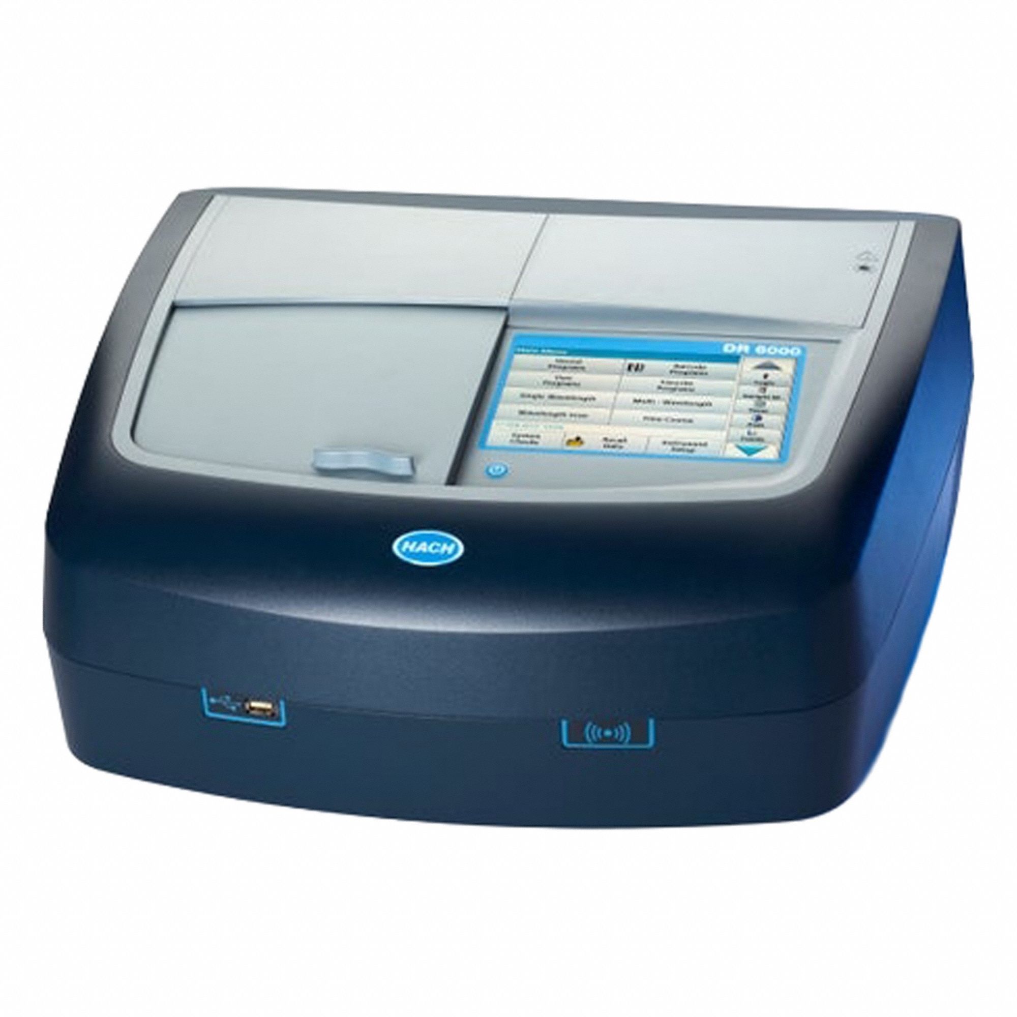 HACH Spectrophotometer: 190 nm Wavelength - Min, 1,100 nm Wavelength - Max, 2 nm Bandwidth, +/-1 nm (MPN LPV441.99.00002). Key specifications — Compatible with Product Type: Reagents; Brand: HACH; Accuracy: +/-1 nm; Includes: Dust Cover.