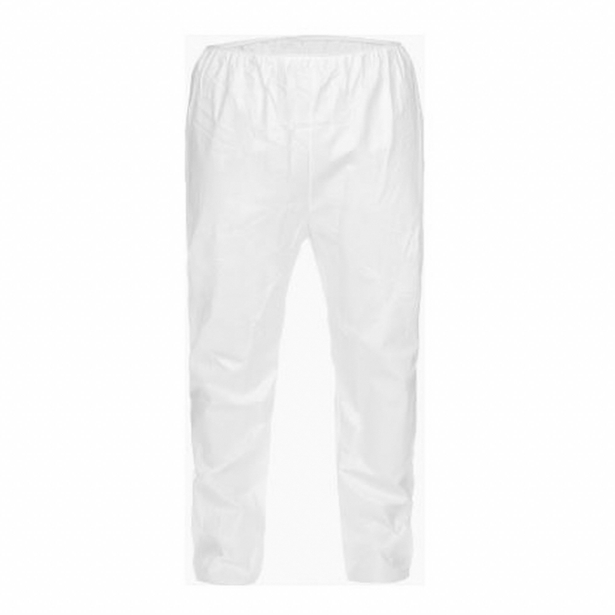 MICROMAX PANT, ELASTIC CUFF/WAIST, SERGED SEAM, WHITE, 1.55 OZ/SQ YD WT, XL