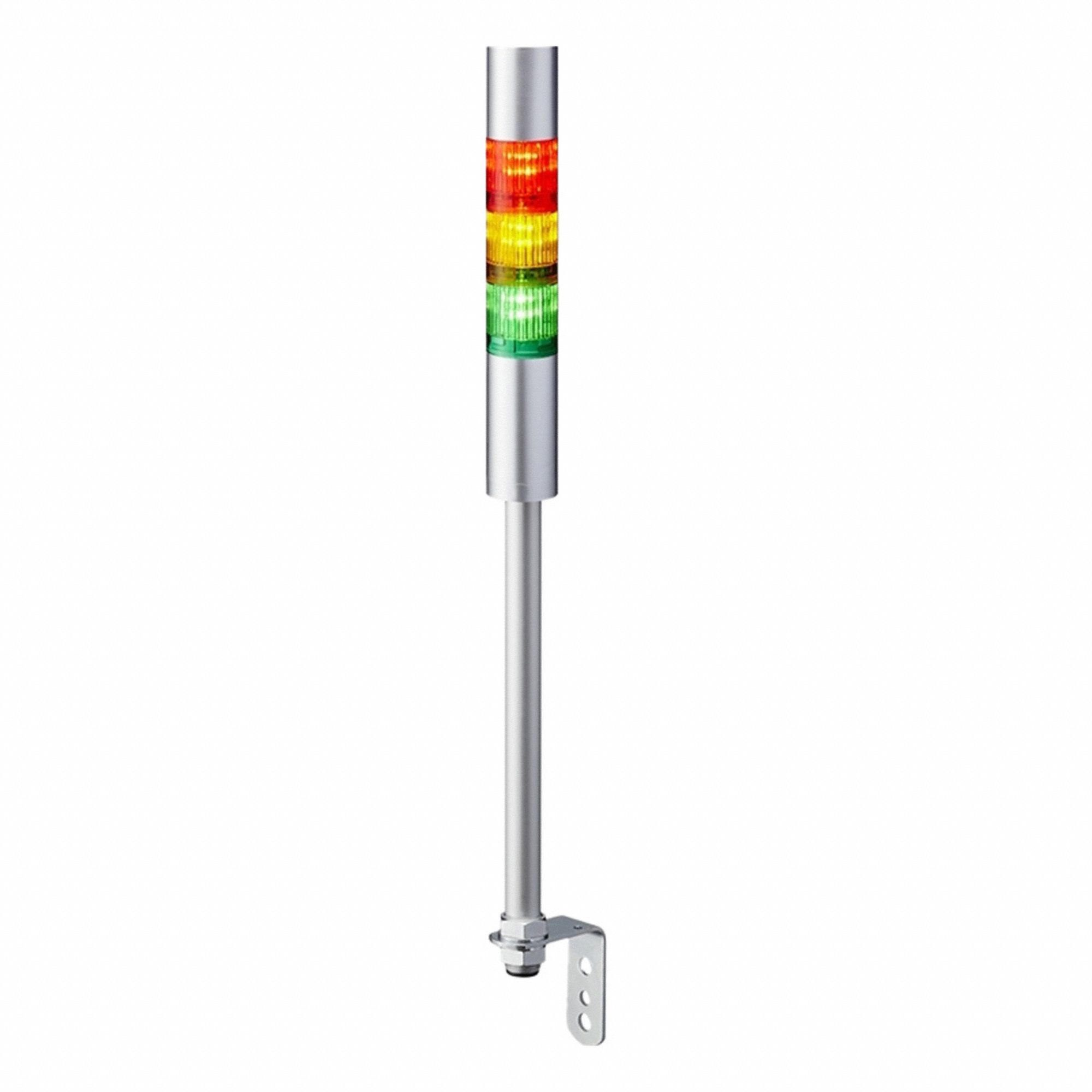 Tower Light Assembly: 3 Tier, Sounder Tier Included, IP54, Amber/Green/Red, Direct Wire