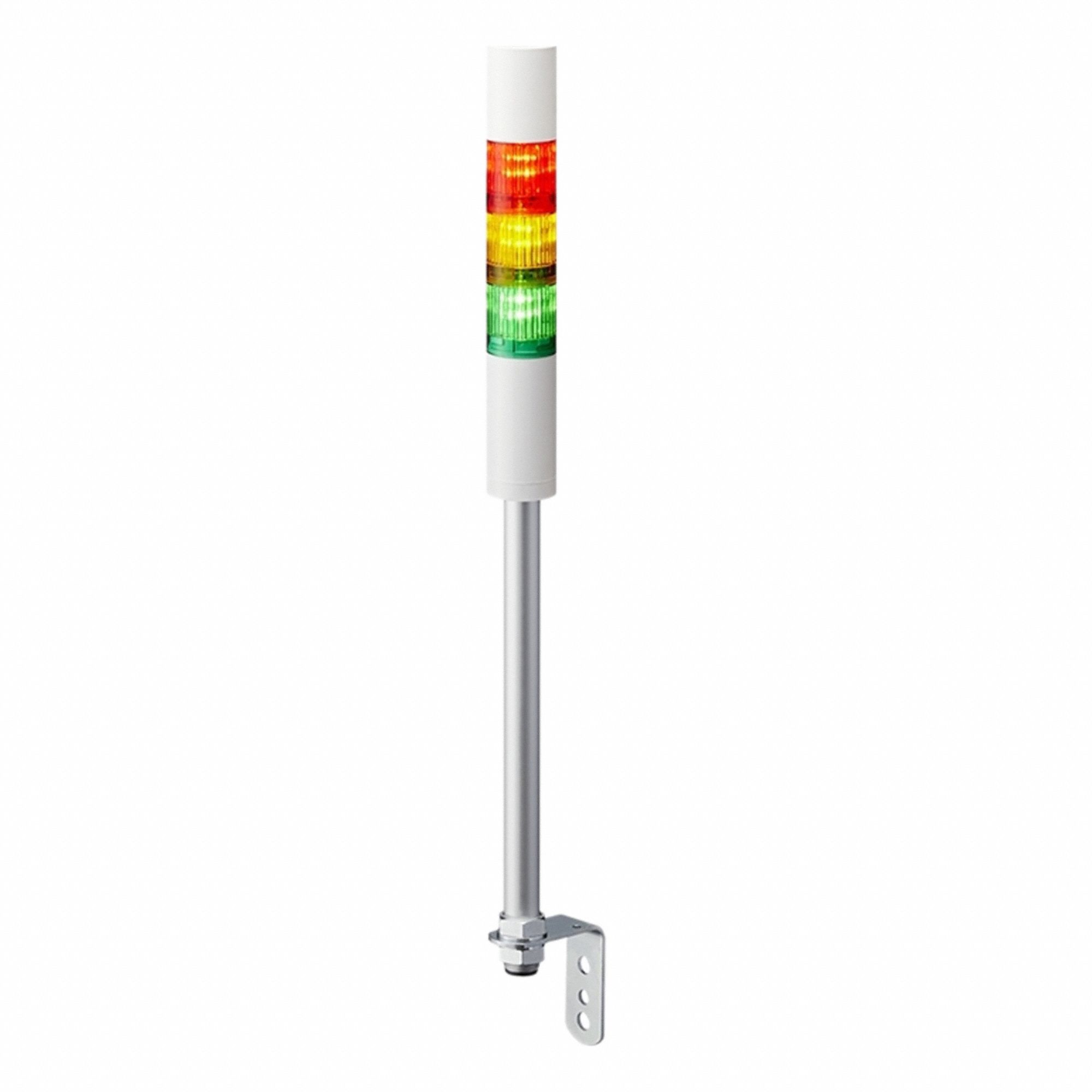 Tower Light Assembly: 3 Tier, Sounder Tier Included, IP54, Amber/Green/Red, Direct Wire