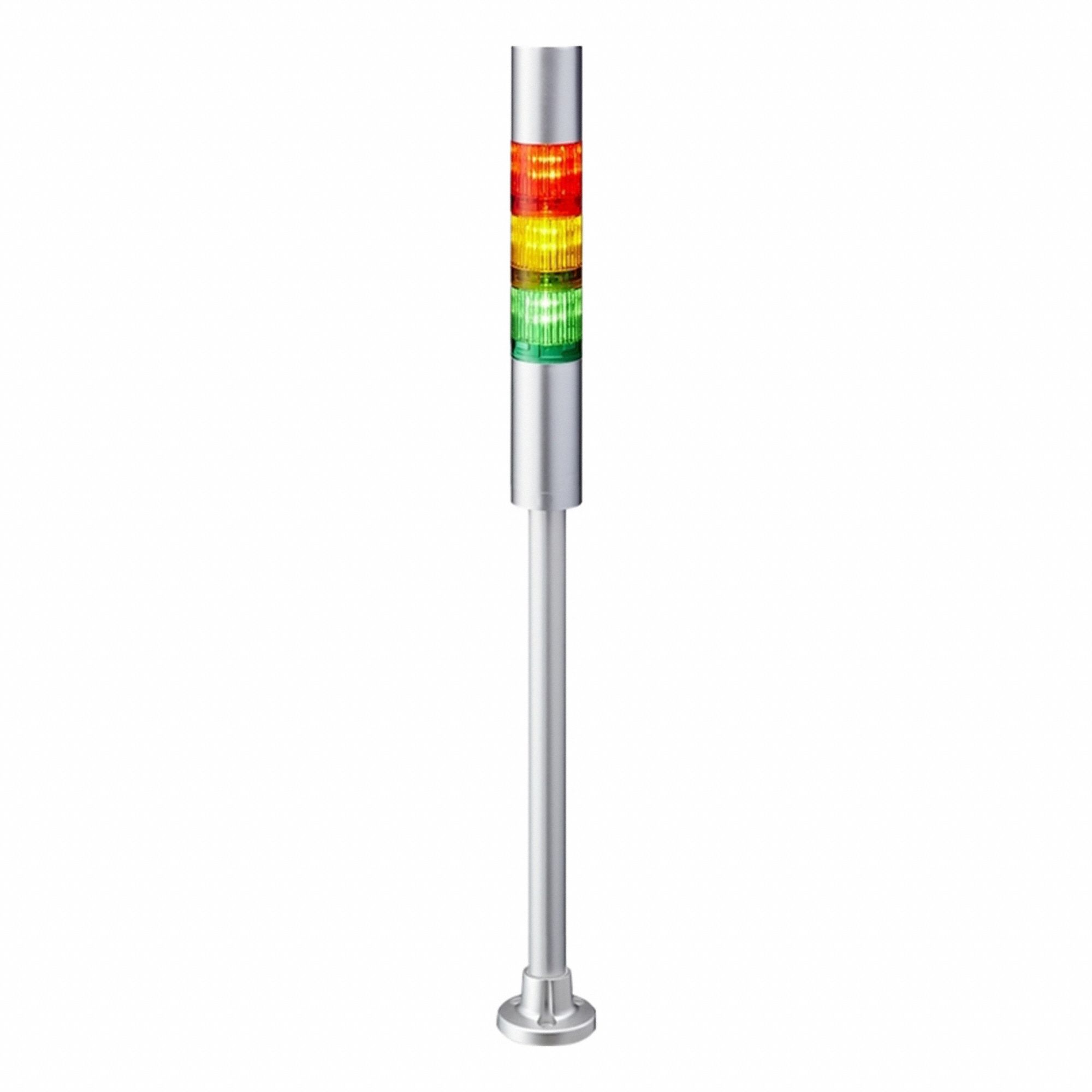 Tower Light Assembly: 3 Tier, Sounder Tier Included, IP54, Amber/Green/Red, Direct Wire
