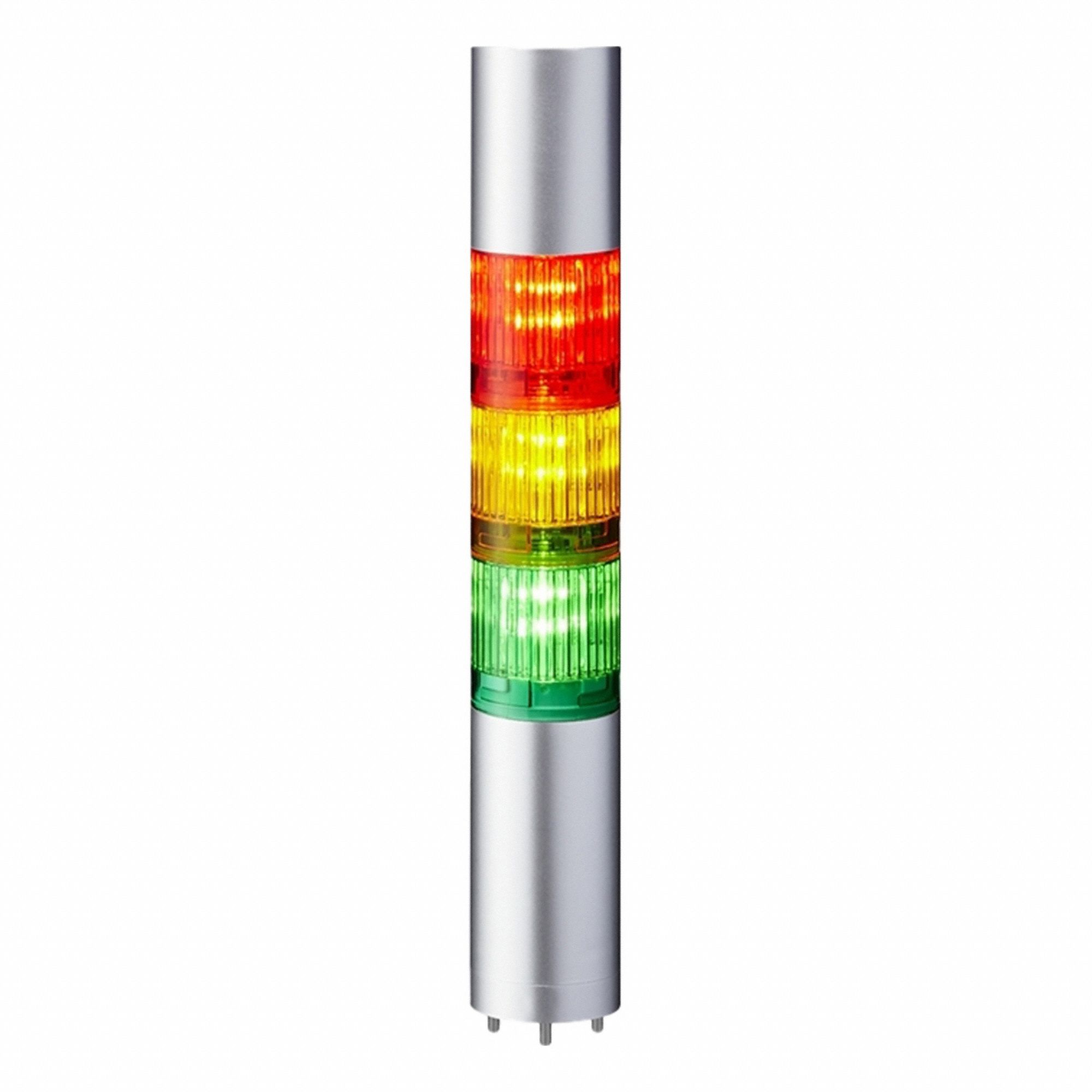Tower Light Assembly: 3 Tier, Sounder Tier Included, IP54, Amber/Green/Red, Direct Wire