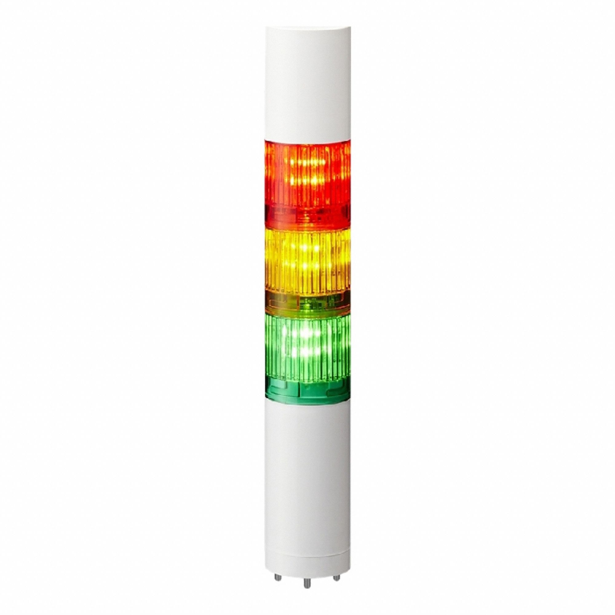 Tower Light Assembly: 3 Tier, Sounder Tier Included, IP54, Amber/Green/Red, Direct Wire