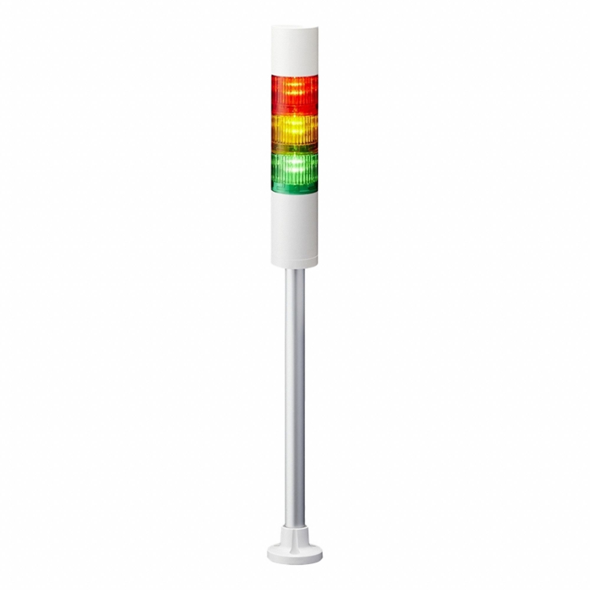 Tower Light Assembly: 3 Tier, Sounder Tier Included, IP54, Amber/Green/Red, Direct Wire