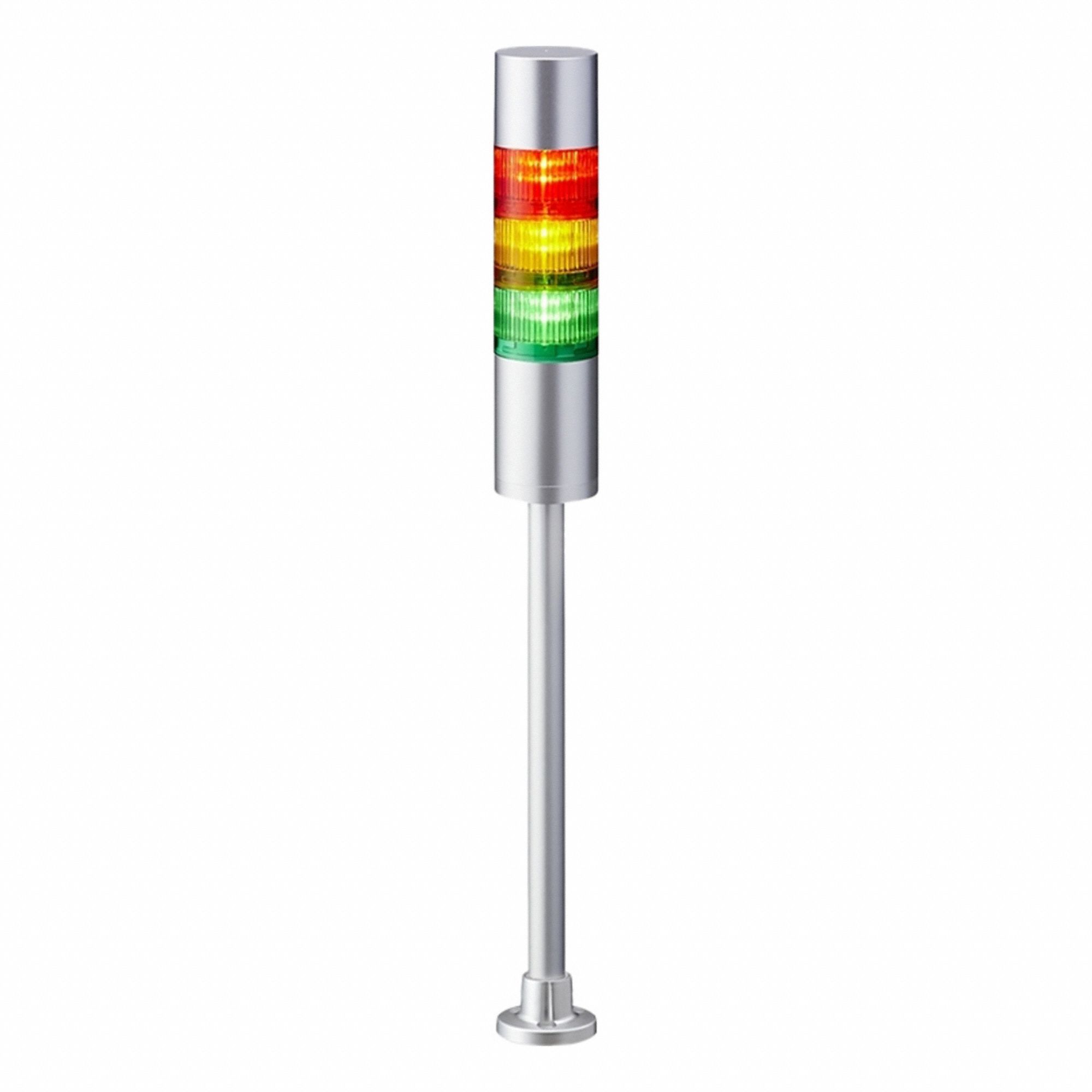 Tower Light Assembly: 3 Tier, Sounder Tier Included, IP54, Amber/Green/Red, Direct Wire