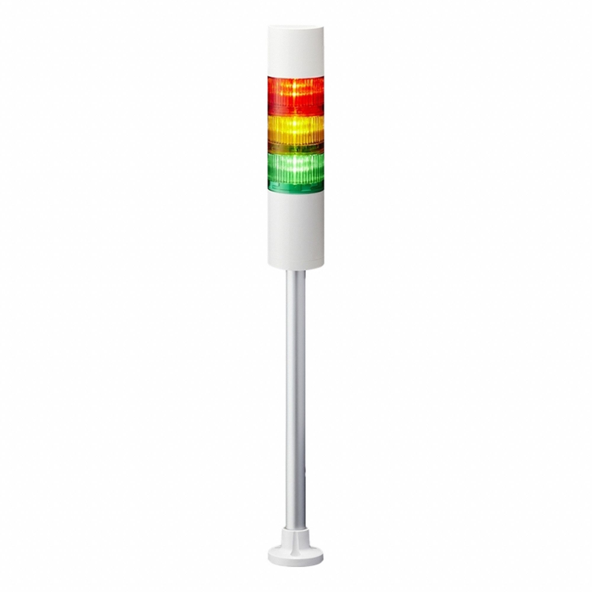 Tower Light Assembly: 3 Tier, Sounder Tier Included, IP54, Amber/Green/Red, Direct Wire