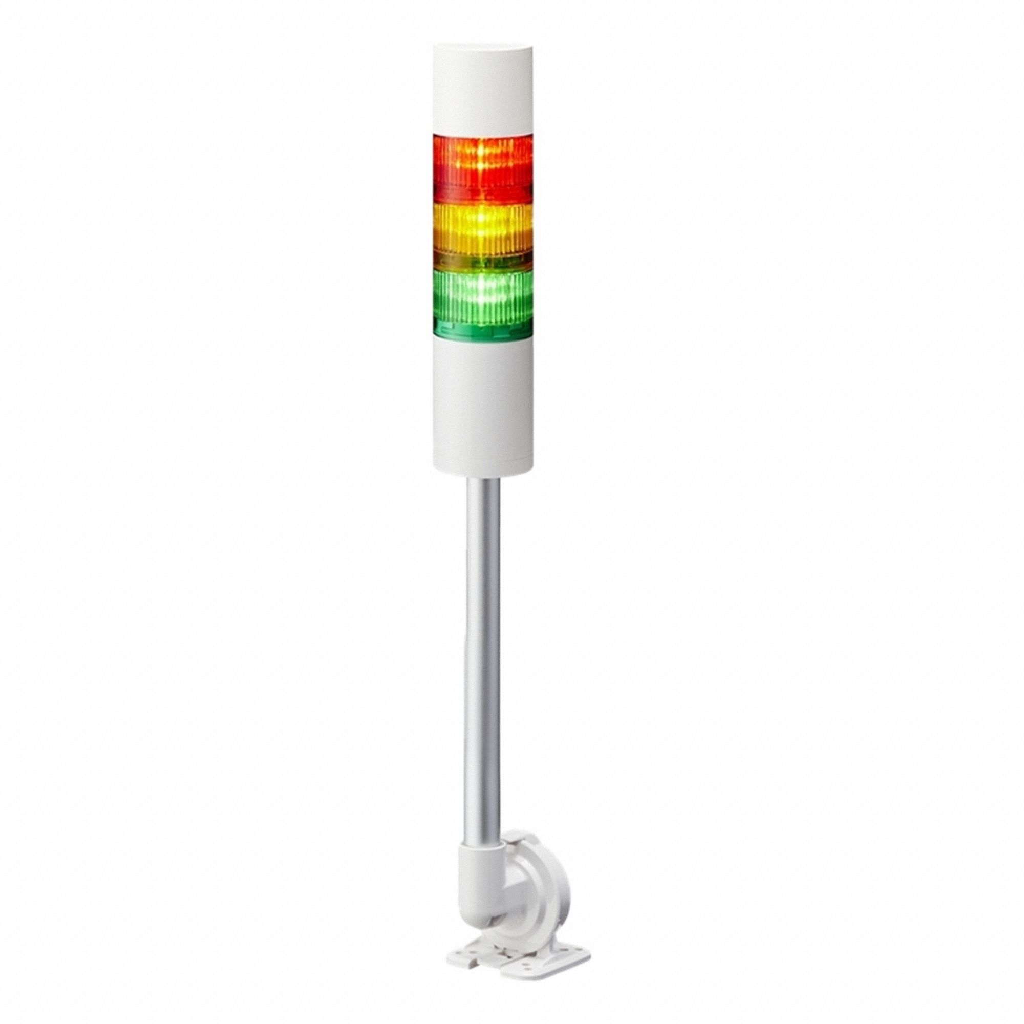 Tower Light Assembly: 3 Tier, Sounder Tier Included, IP54, Amber/Green/Red, Direct Wire
