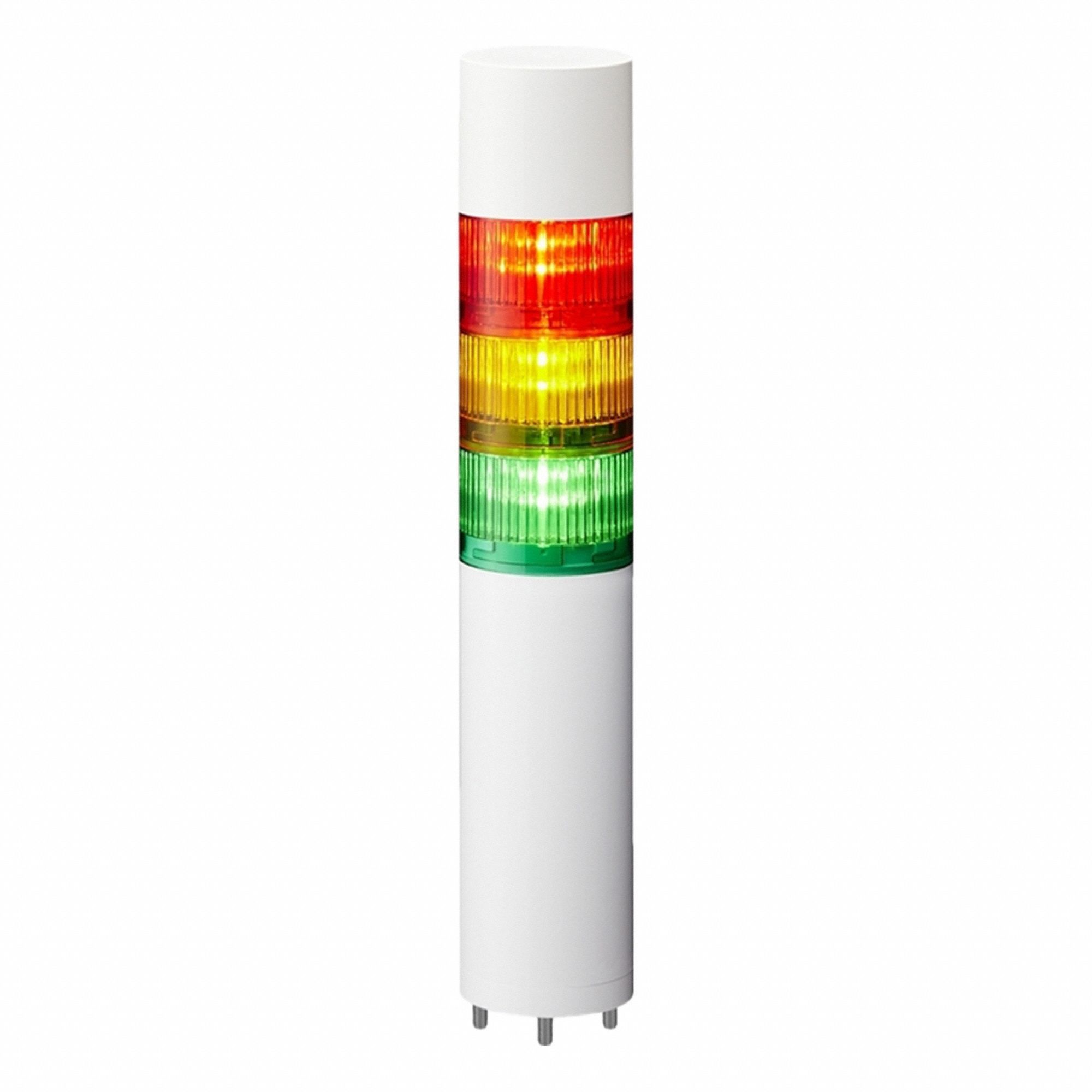 Tower Light Assembly: 3 Tier, Sounder Tier Included, IP65, Amber/Green/Red, Direct Wire