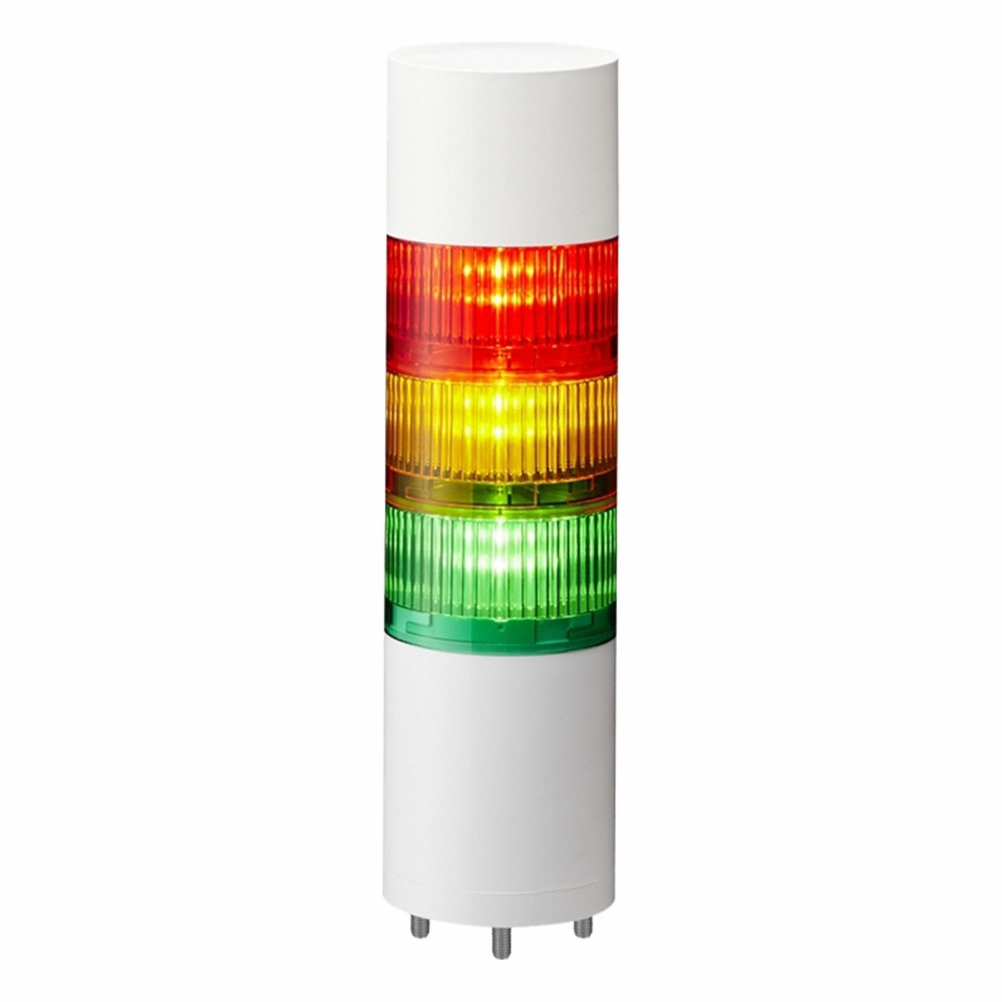 Tower Light Assembly: 3 Tier, Sounder Tier Included, IP54, Amber/Green/Red, Direct Wire