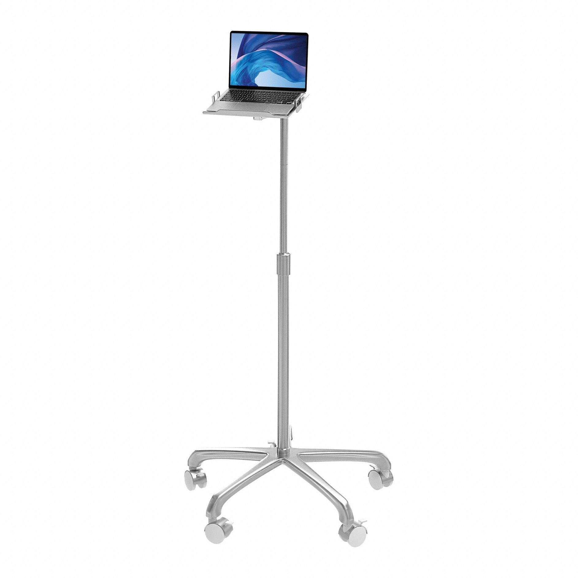 Floor Stand: 25 in Overall Wd, 58 in Overall Ht, White, 8 lb Wt Capacity, ADA Compliant
