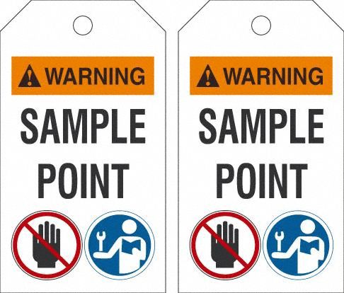 Tag 5.75x3.25 Warning Sample Point