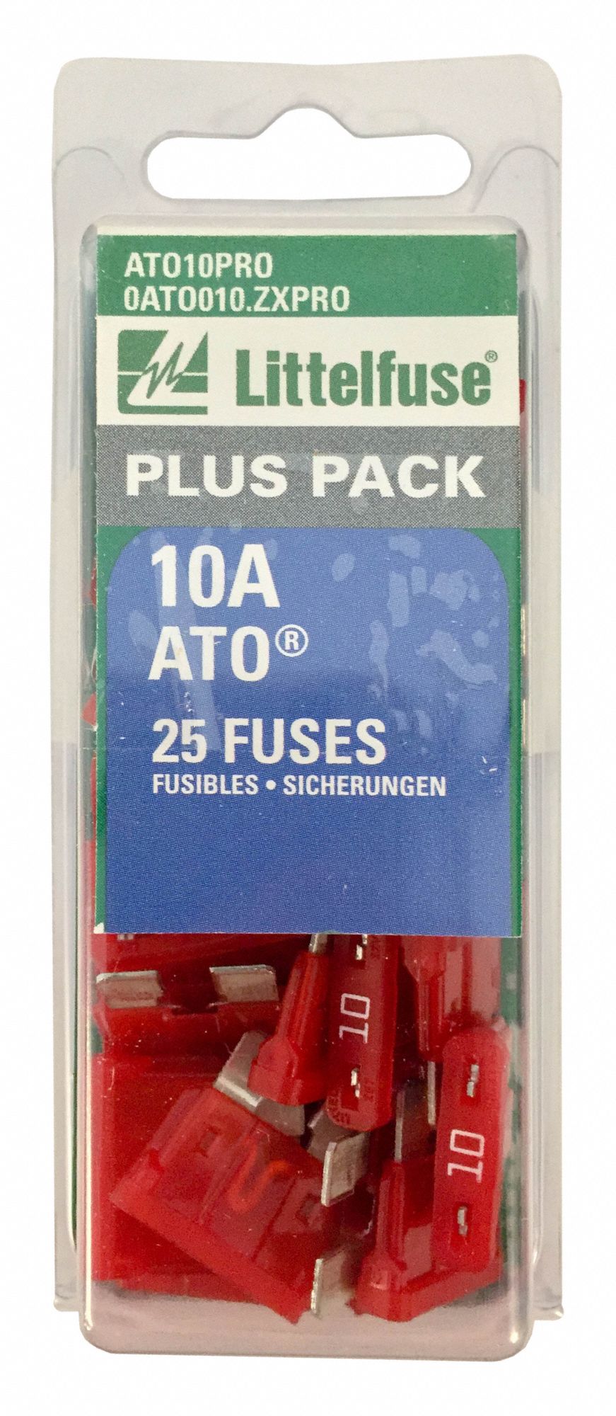 AUTOMOTIVE FUSE, ATO SERIES, 32 V DC, 10 AMPS, RED