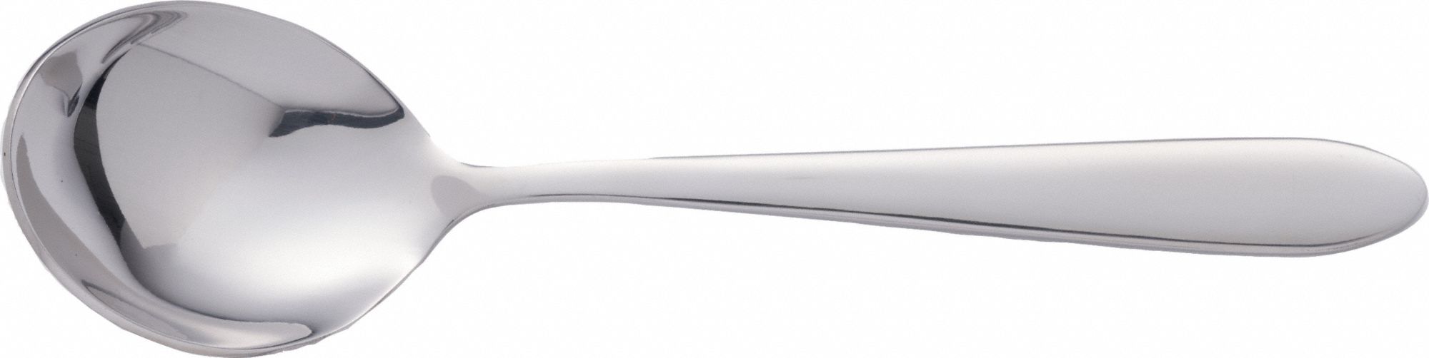 Bouillon Spoon: Luminosity, 18/0, Stainless Steel, 6 3/4 in Overall Lg, Silver