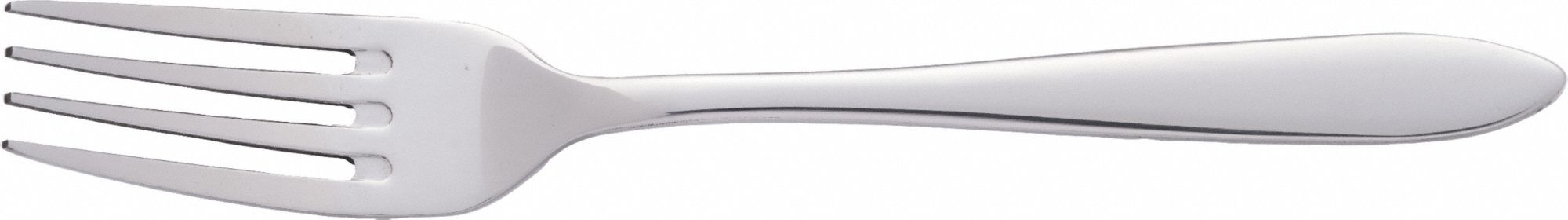 European Dinner Fork: Luminosity, 18/0, Stainless Steel, 8 5/8 in Overall Lg, Silver