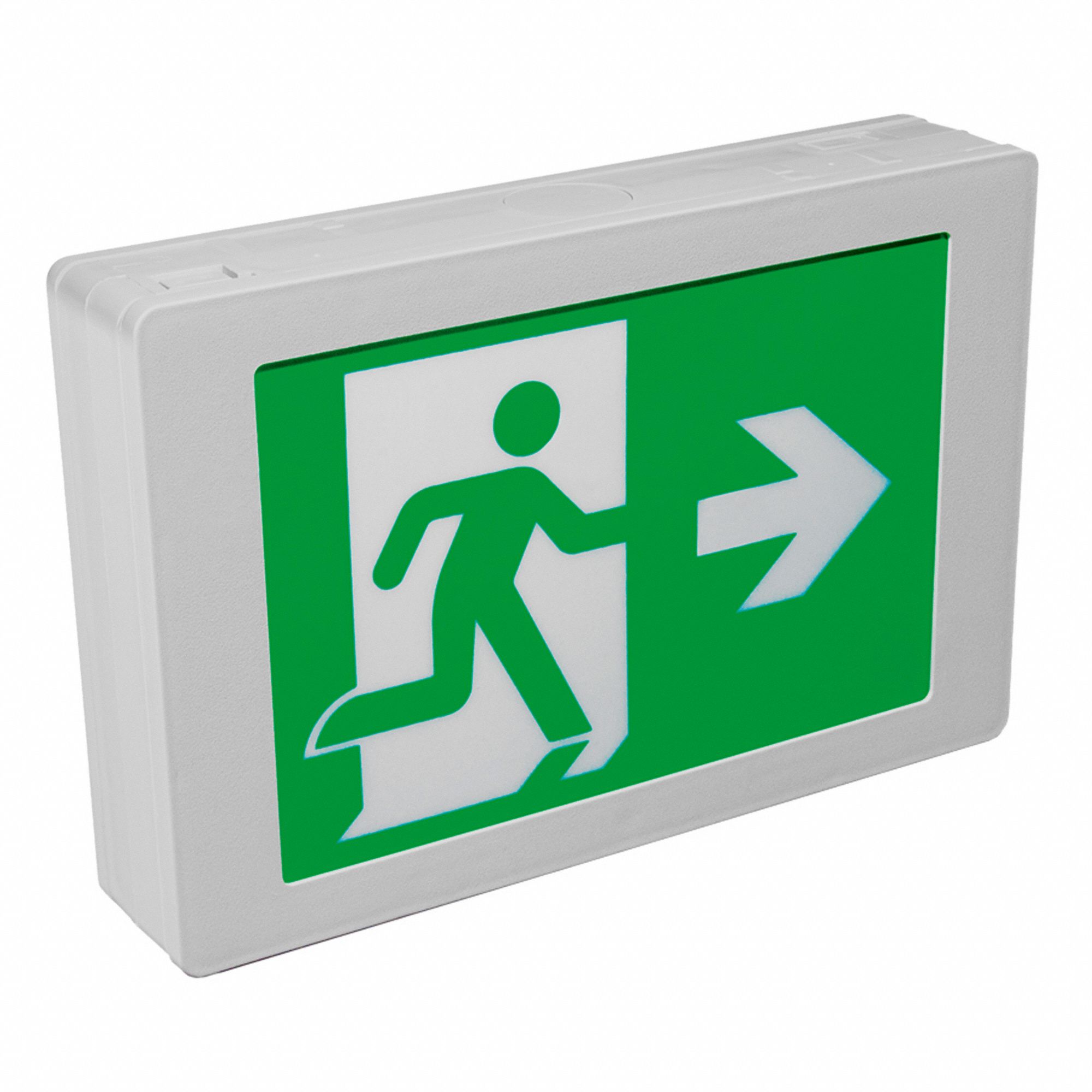 LED EXIT SIGN,WHITE,8 7/8 IN H