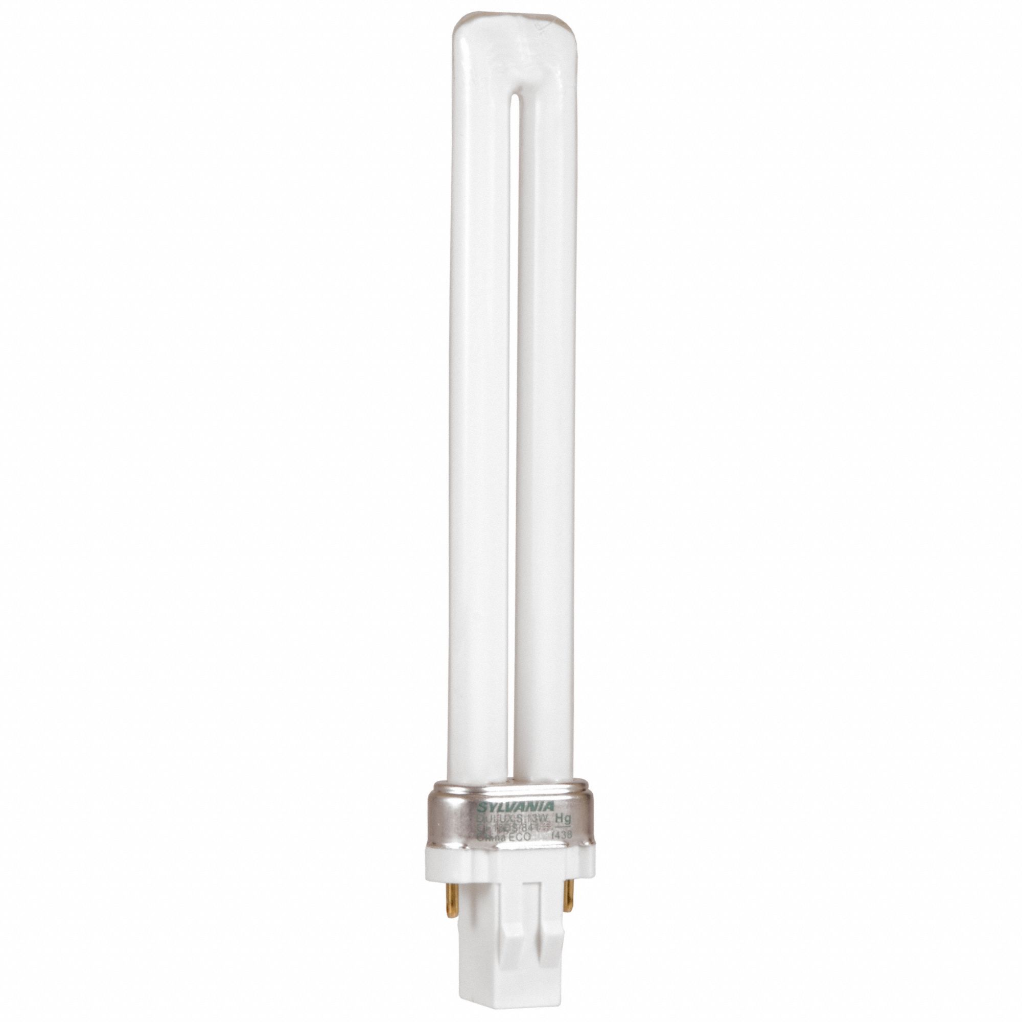 FLUORESCENT BULB, 400 LM, 7 WATTS, 45V, 2,700K COLOUR TEMPERATURE, 5.31 IN L, 2-PIN G23, T4 SHAPE