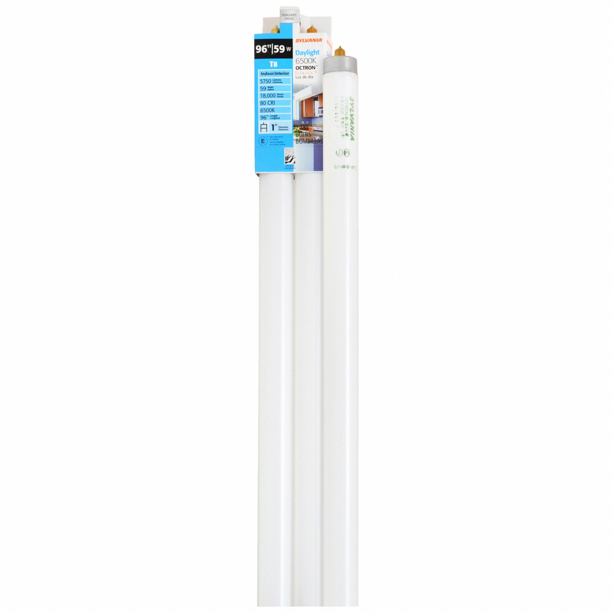 FLUORESCENT BULB, 2450 LM, 32W, 120V AC, 4,100K COLOUR TEMP, COOL WHITE, MEDIUM BI-PIN, T8 SHAPE
