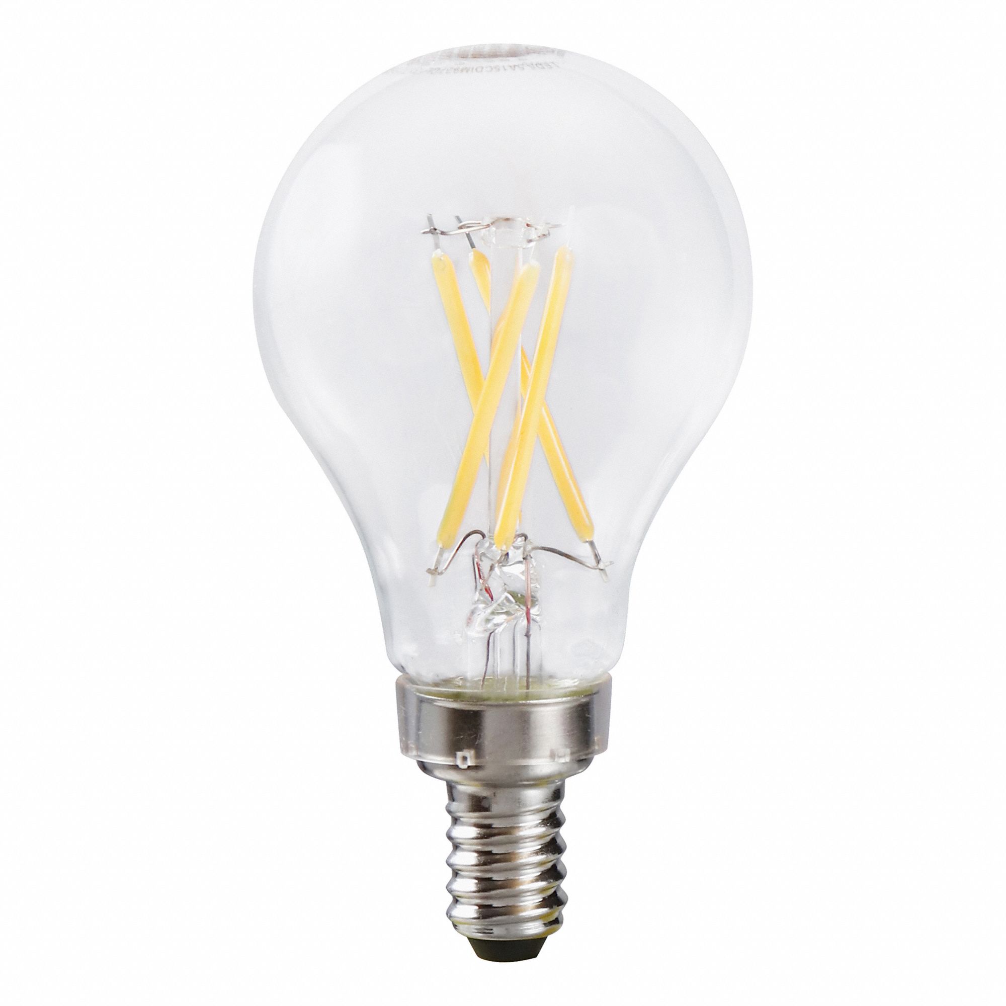 LED BULB, 450 LM, 5.5W, 120V AC, 2,700K, WARM WHITE/DAYLIGHT, 3.43 IN L, SHATTER-RESISTANT, E12, A15