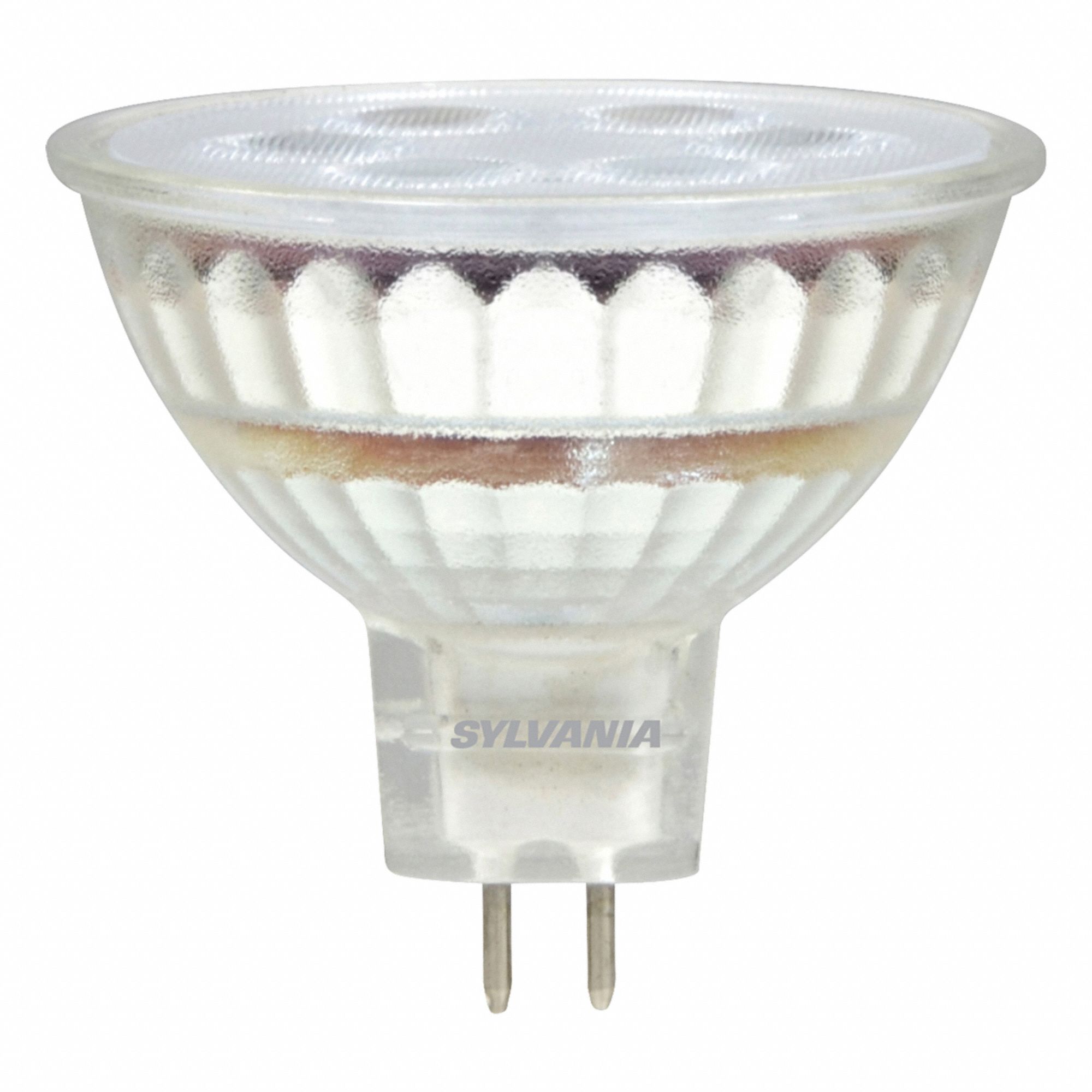 LED GLASS BULB, 450 LM, 5W, 12V AC, 3,000K COLOUR TEMP, 2.125 IN L, SHATTER-RESISTANT, 2-PIN (GU5.3)