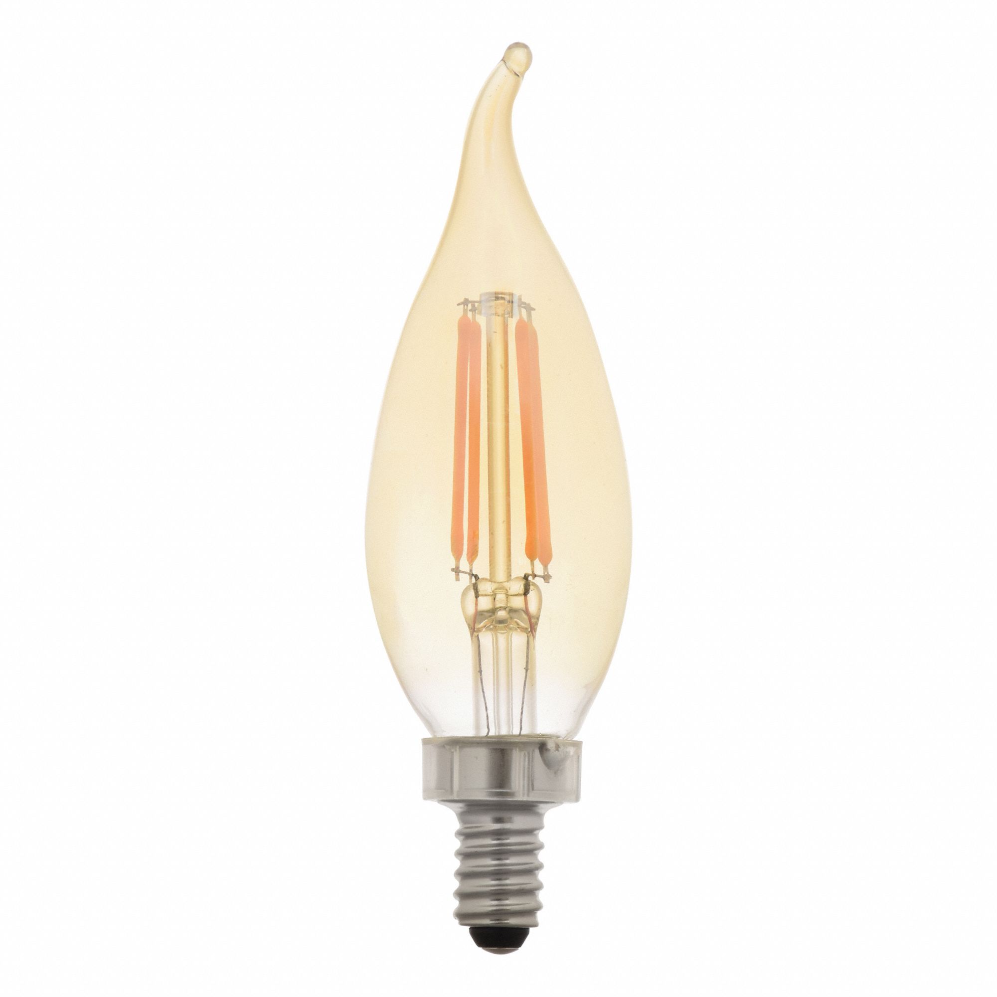 LED VINTAGE BULB, 360 LM, 4W, 120V AC, 2,175K, WARM WHITE/DAYLIGHT, SHATTER-RESIST, E12, B10