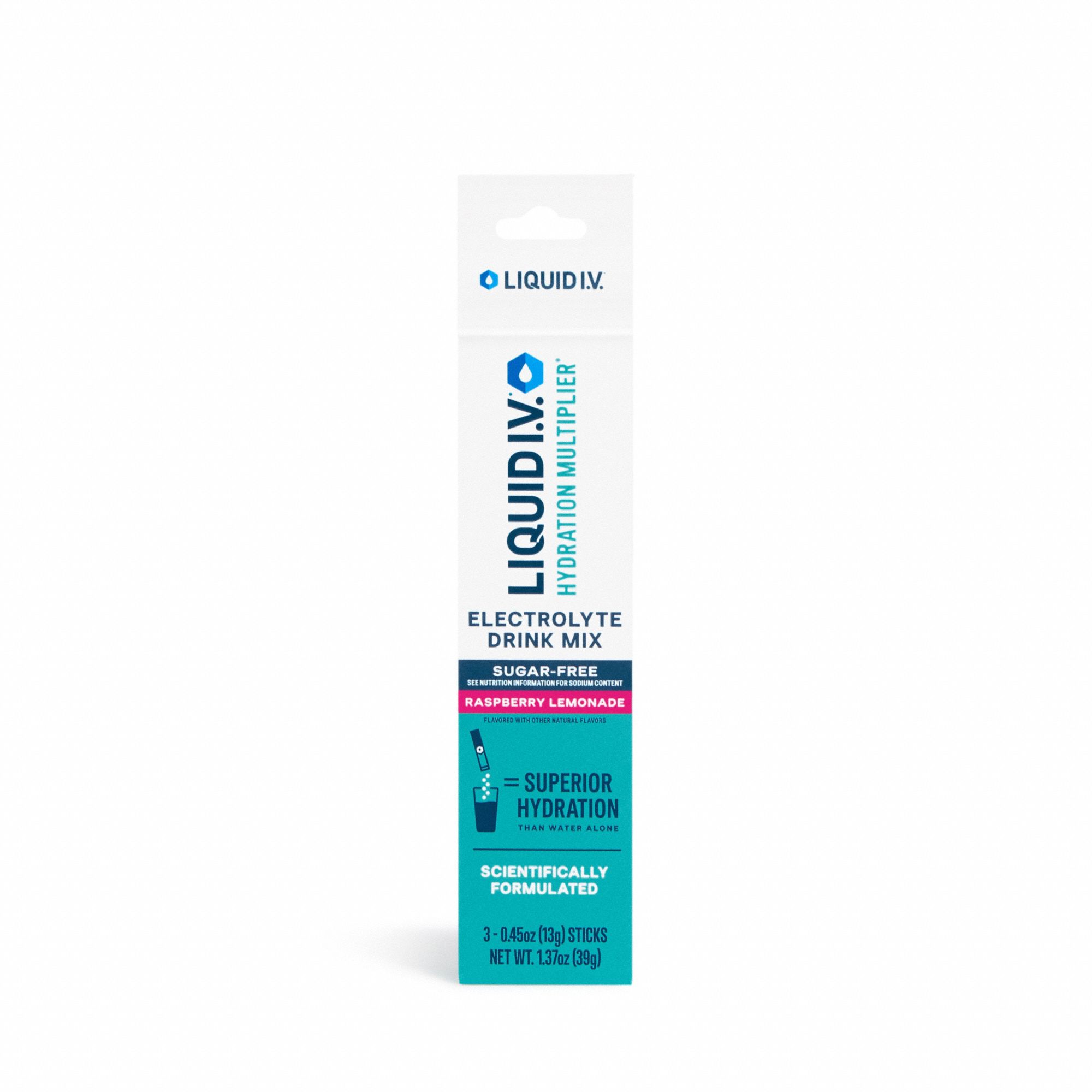 LIQUID I.V., Raspberry Lemonade, Single-Serve, Hydration Drink Mix ...