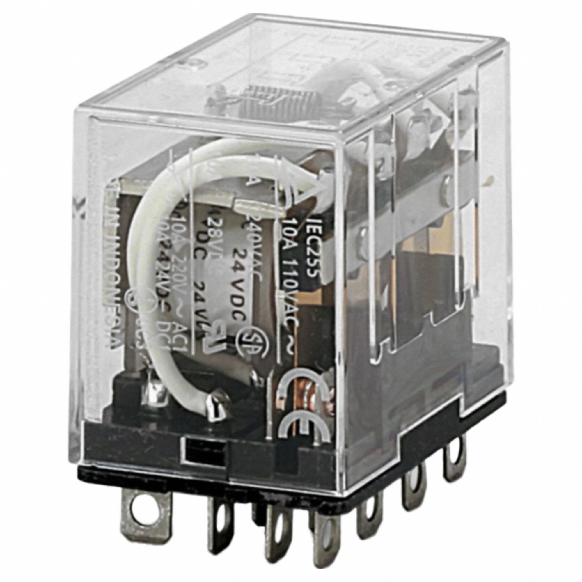 General Purpose Relays: Socket Mounted, 110/120V AC, 14 Pins/Terminals, 4PDT