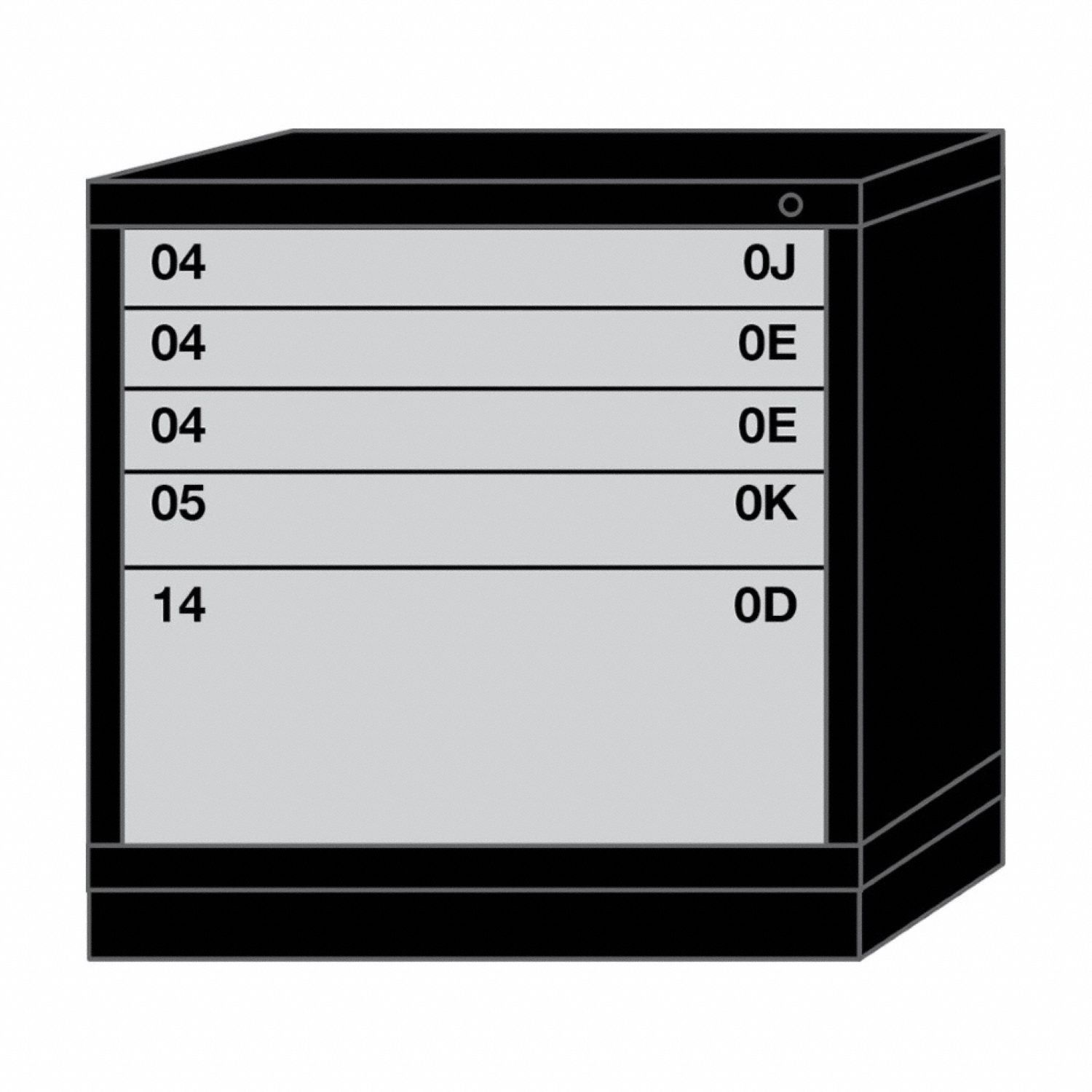 LYON LLC MODULAR DRAWER CABINET,5 DWR,POWDER COAT - 4403 ...