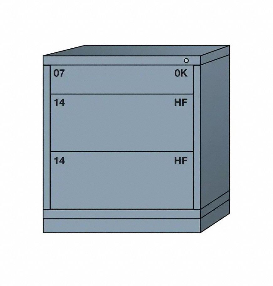 LYON LLC MODULAR DRAWER CABINET,3 DWR,POWDER COAT - 4403 ...