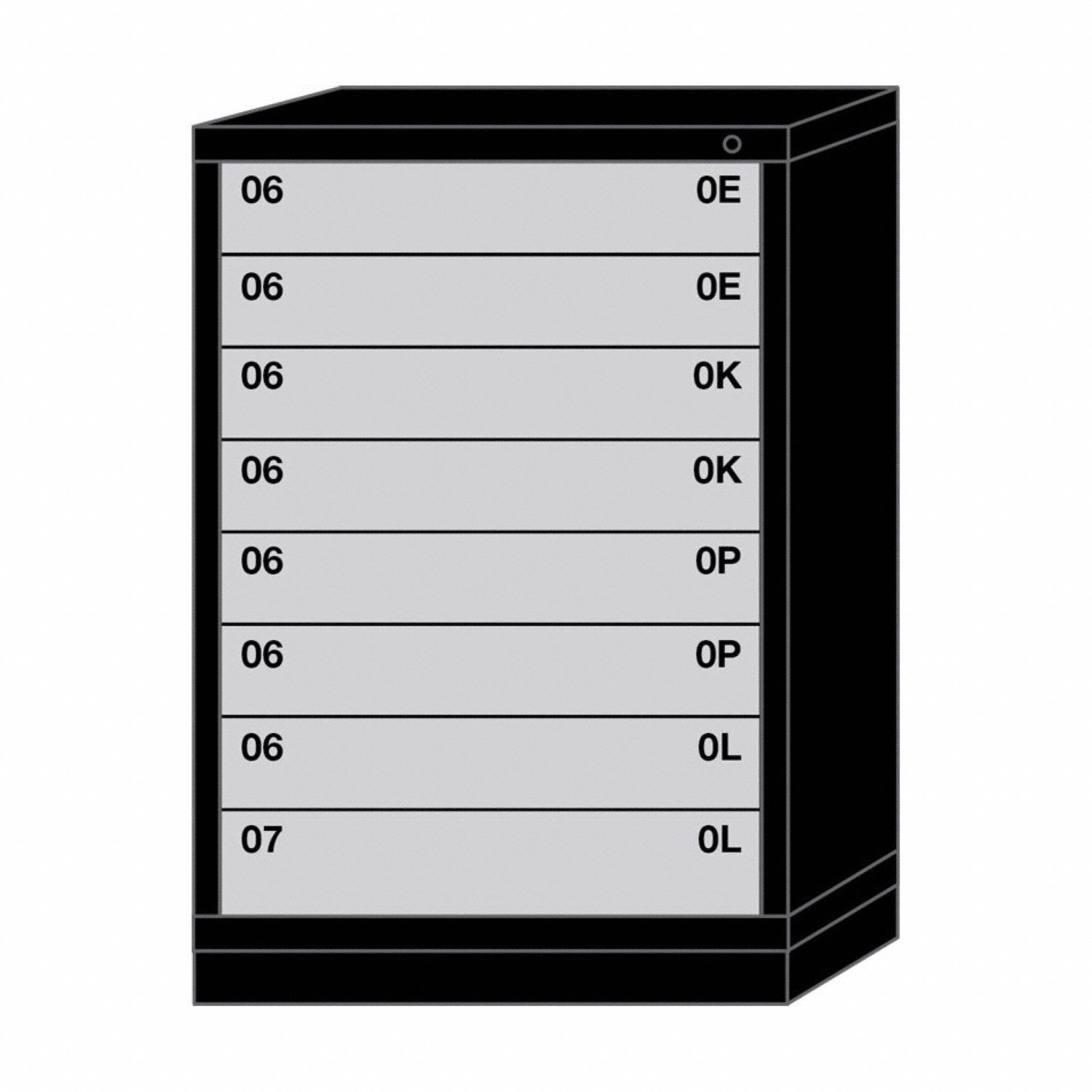 LYON LLC MODULAR DRAWER CABINET,8 DWR,POWDER CTD - 4403 ...