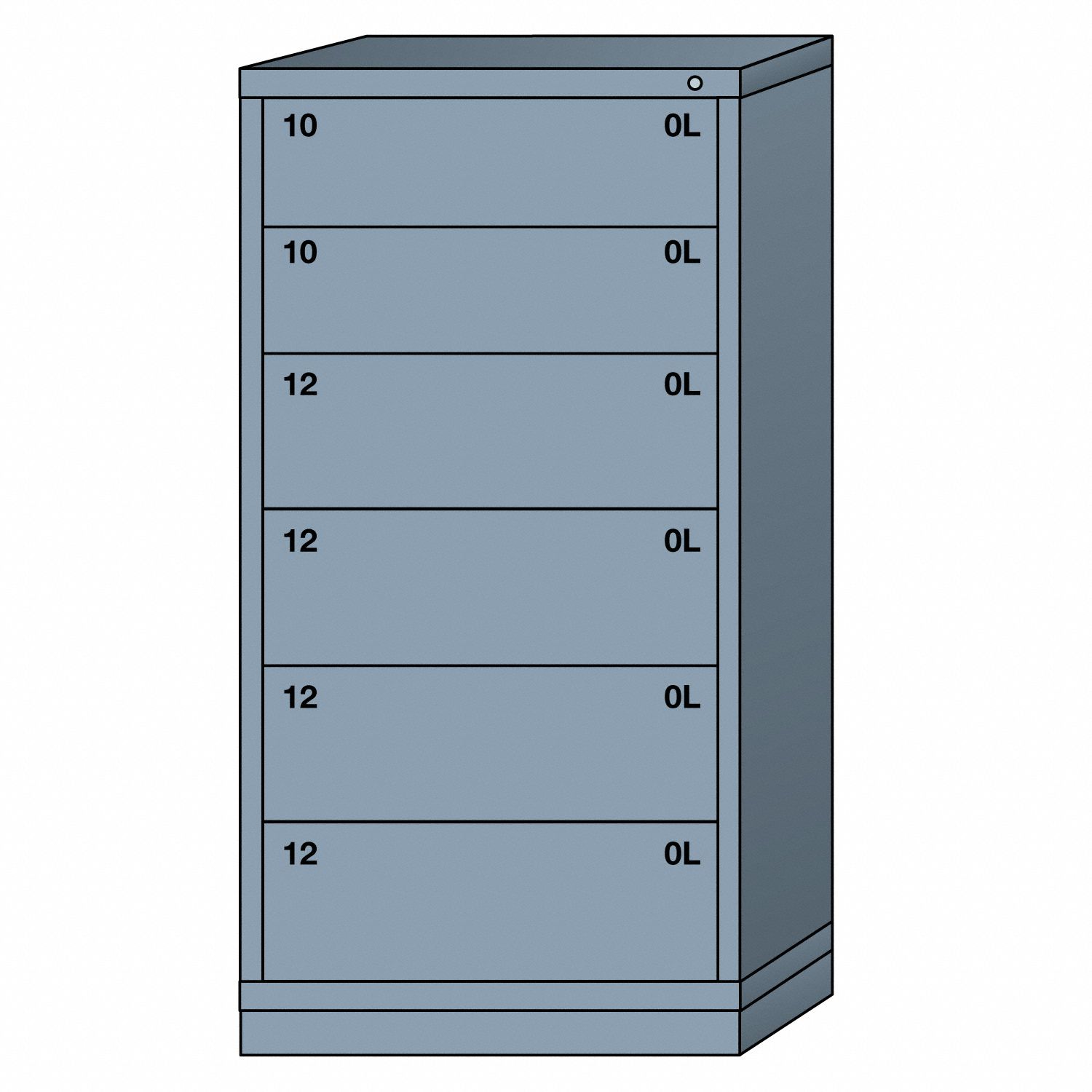 LYON LLC MODULAR DRAWER CABINET,6 DWR,POWDER COAT - 4403 ...