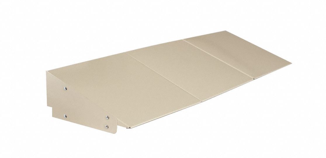 LOCKER SLOP TOP, 3 WIDE, SAND, OVERALL 36 X 6 X 18, POWDER-COAT STEEL