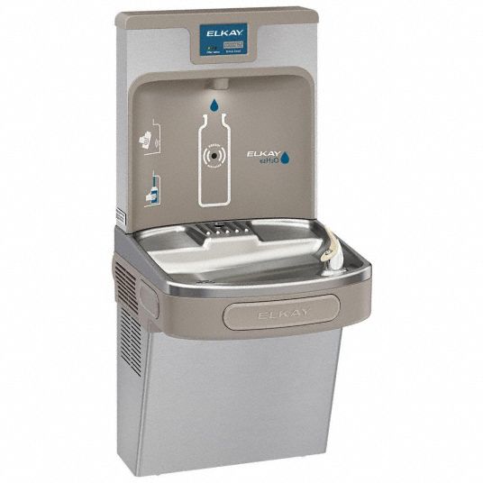 ELKAY, On-Wall, 8 gph @ 50°F, Drinking Fountain with Bottle Filler