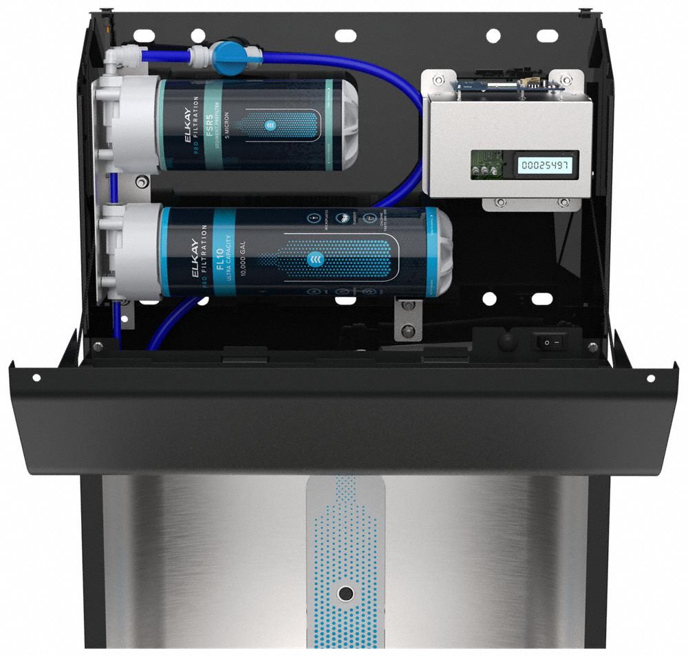 Pre-Filter Filtration Kit: 9 3/4 in Overall Ht, Quick-Connect, Plastic, Black