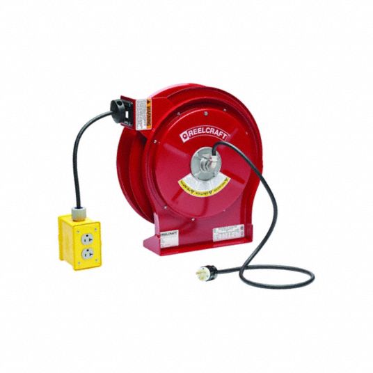 REELCRAFT, Ratchet Lock, 50 ft Cord Lg, Retractable Cord Reel - 408DA8 ...