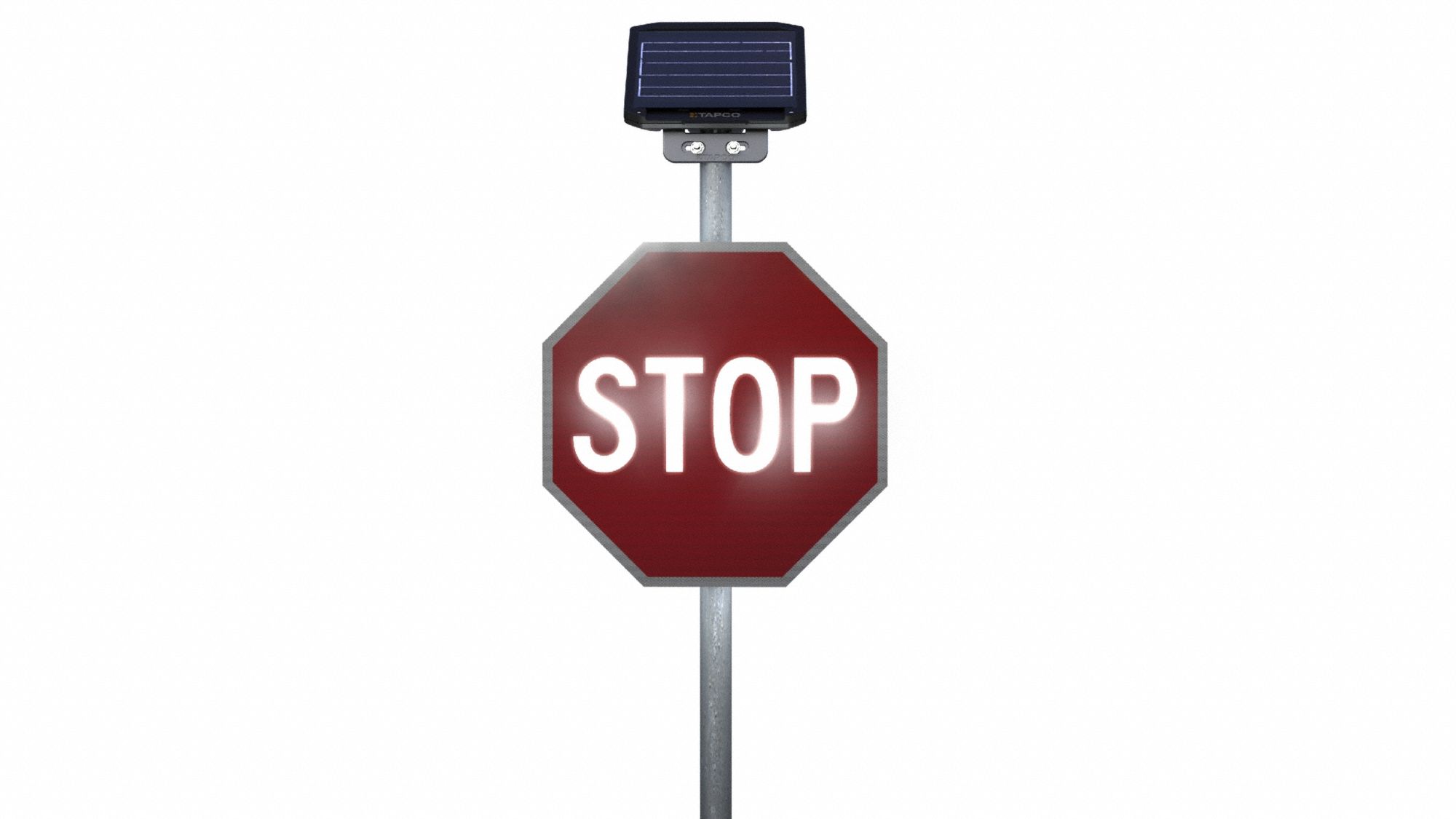 LED Stop Sign Red Solar