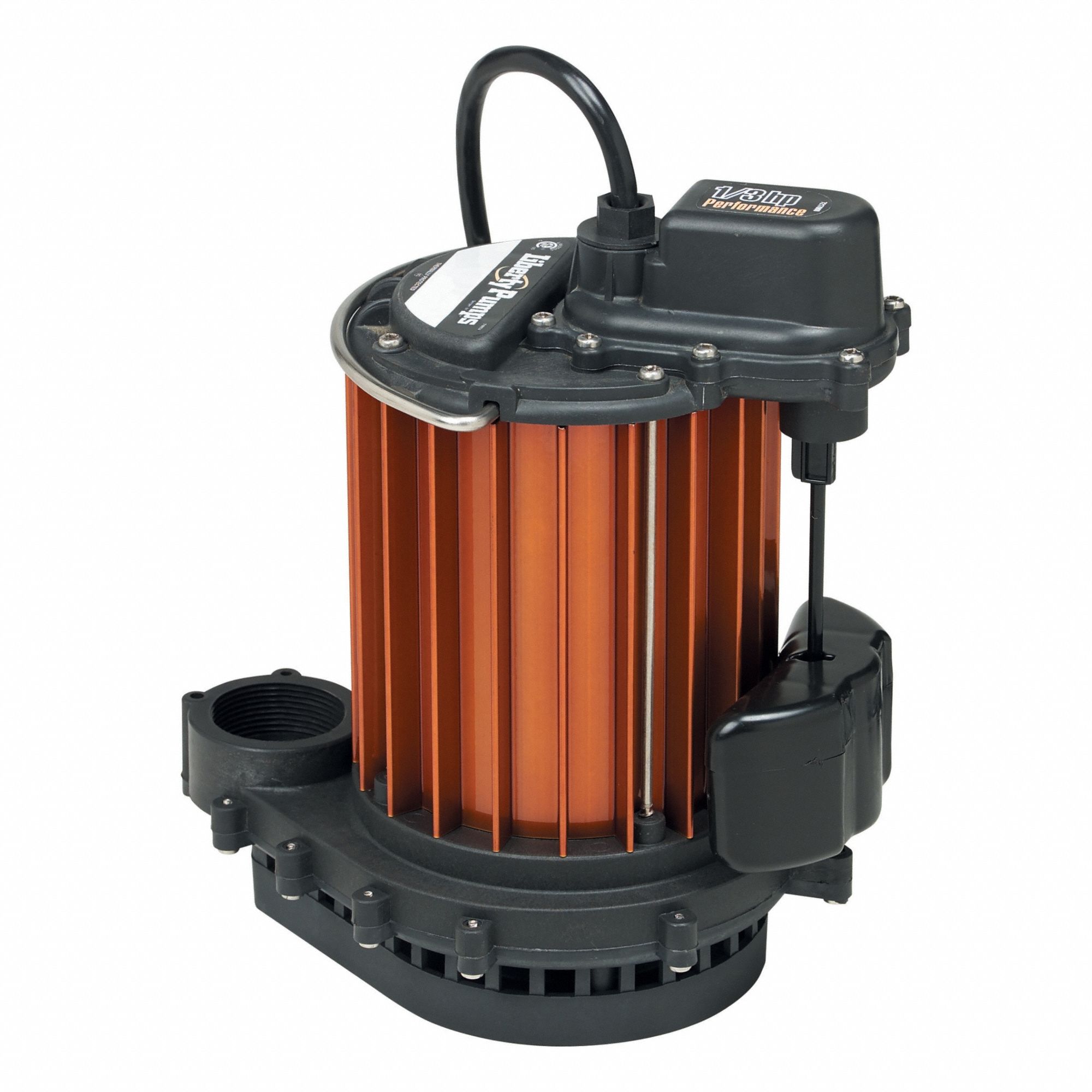 Submersible Sump Pump: 1/3 hp, 230V AC, 37 gpm Flow Rate @ 10' of Head, 1 1/2 in FNPT