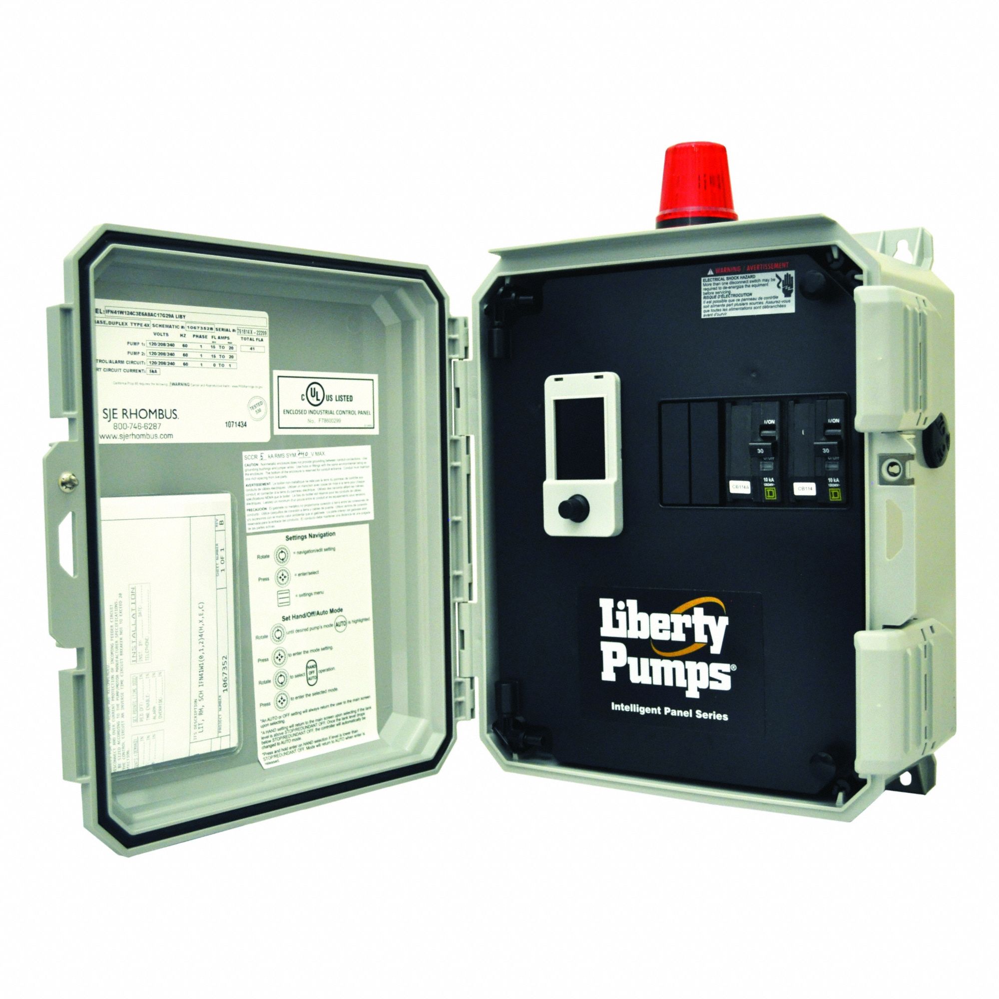 LIBERTY PUMPS, Simplex, Single Phase, Simplex Control Panel - 856HT1 ...
